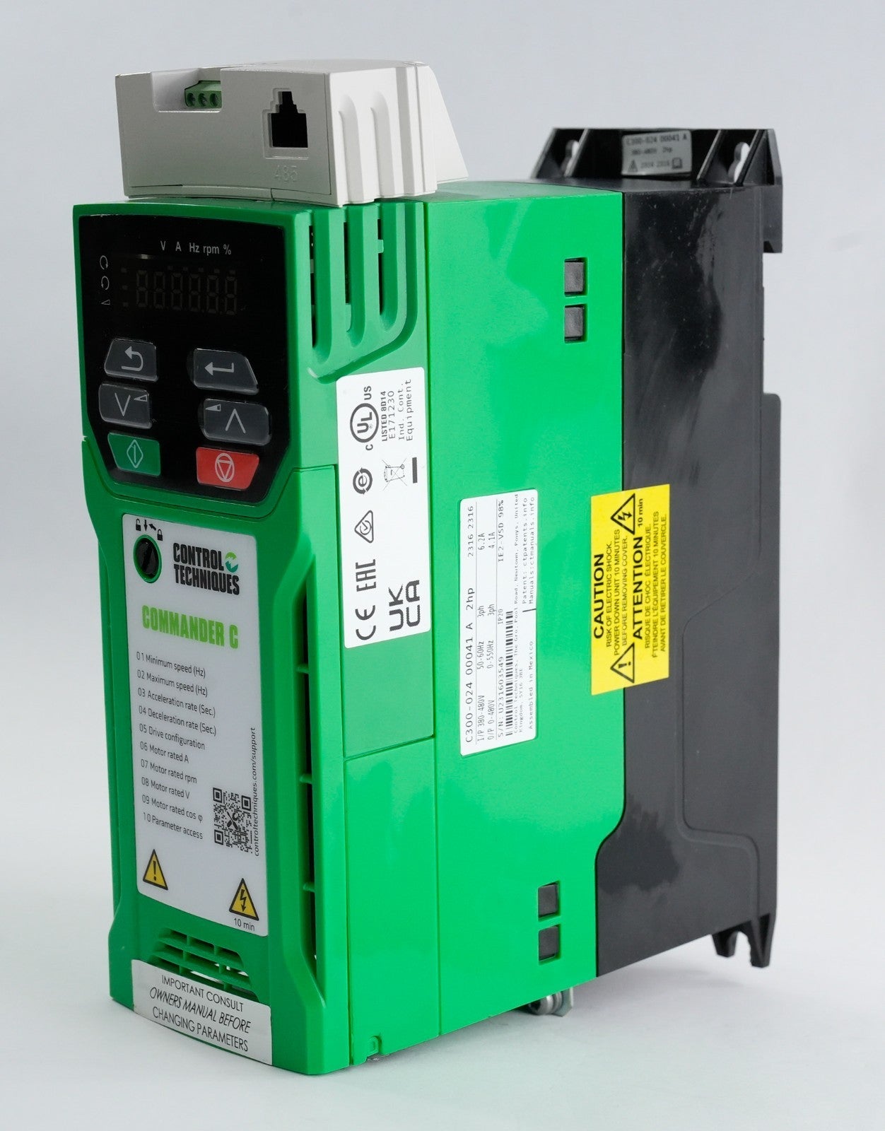 Nidec Corp C300-02400041 A 2hp Control Techniques Commander C
