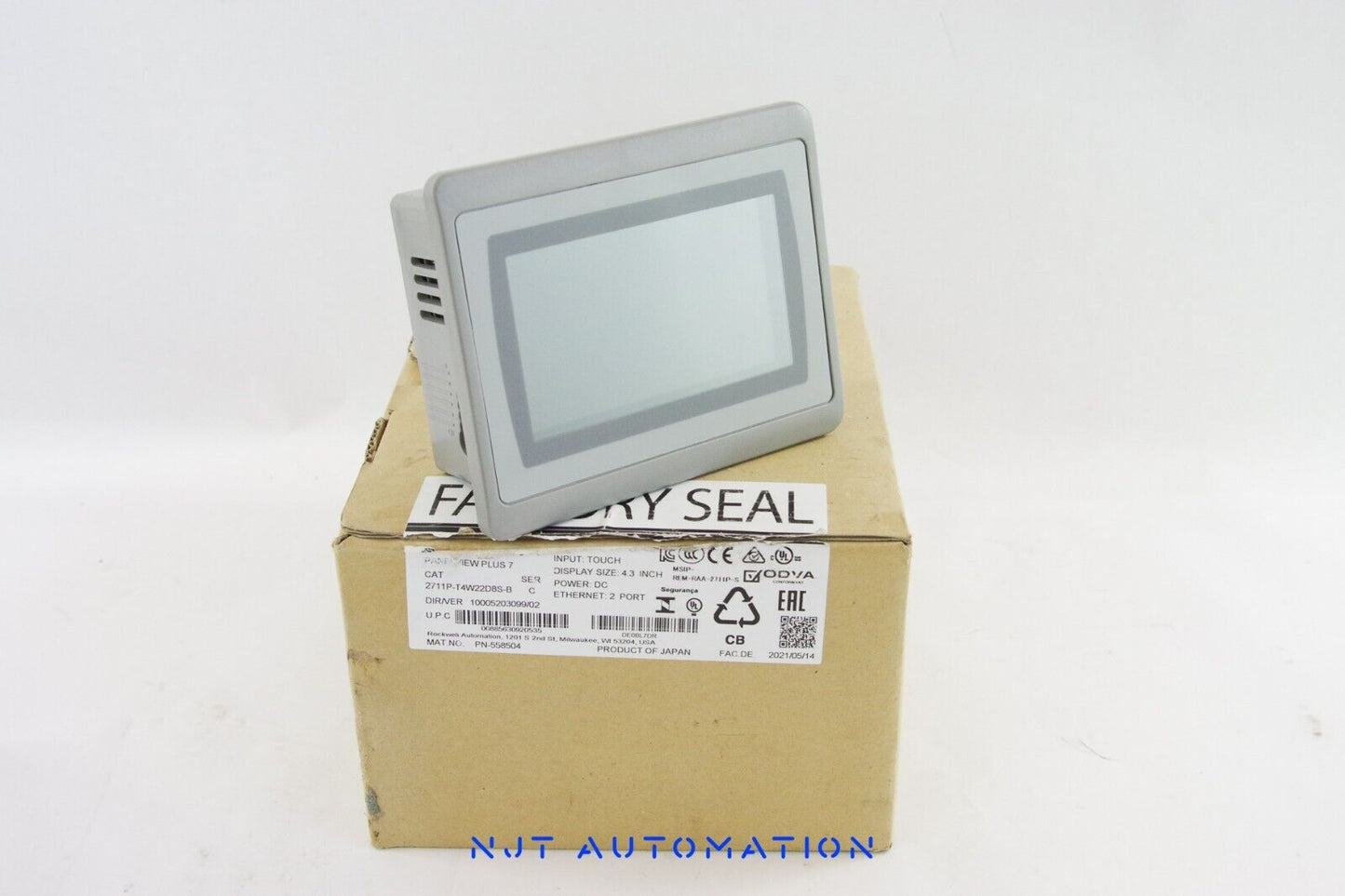 2021 ALLEN BRADLEY 2711P-T4W22D8S-B Ser C PANELVIEW PLUS 7 4.3'' - Open Box