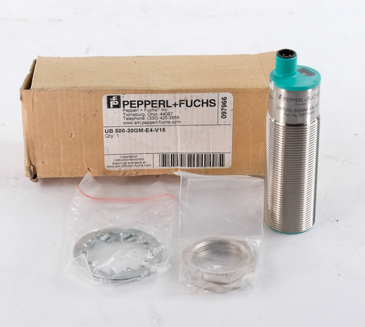 Pepperl+Fuchs UB500-30GM-E4-V15 Ultrasonic Sensor 097966S - Open Box