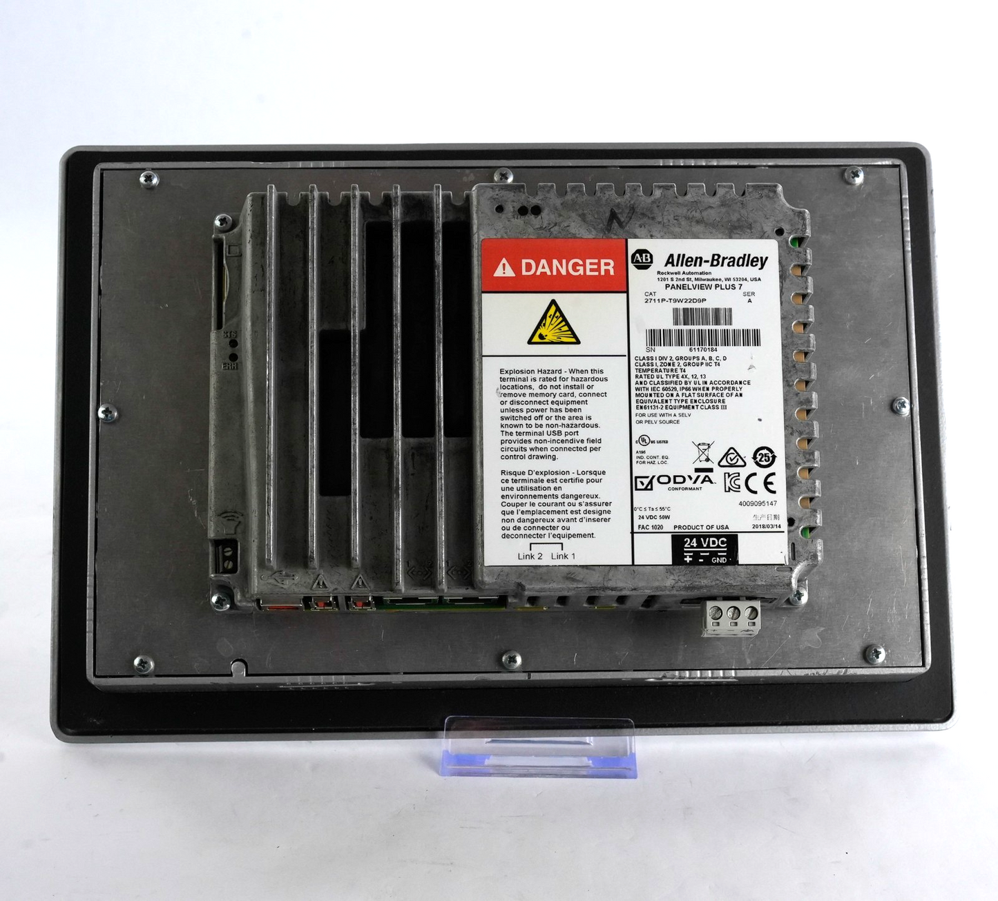 Allen Bradley 2711P-T9W22D9P /A PanelView Plus 7 9" 24V Color 2711PT9W22D9P