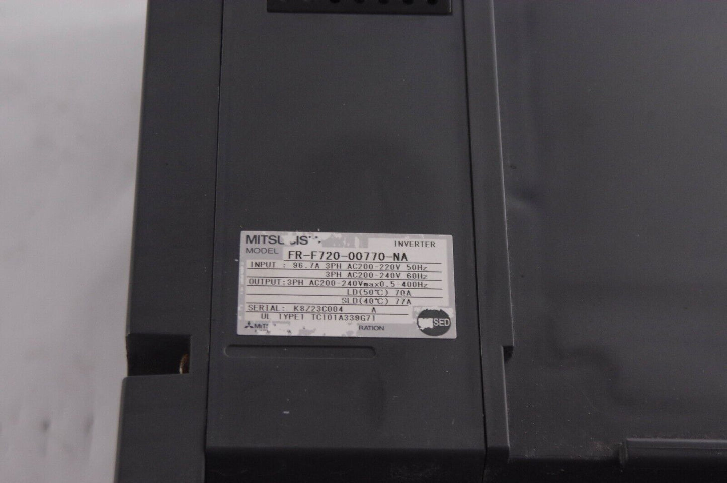 Mitsubishi FR-F720-00770-NA / FRF72000770NA Inverter Drive