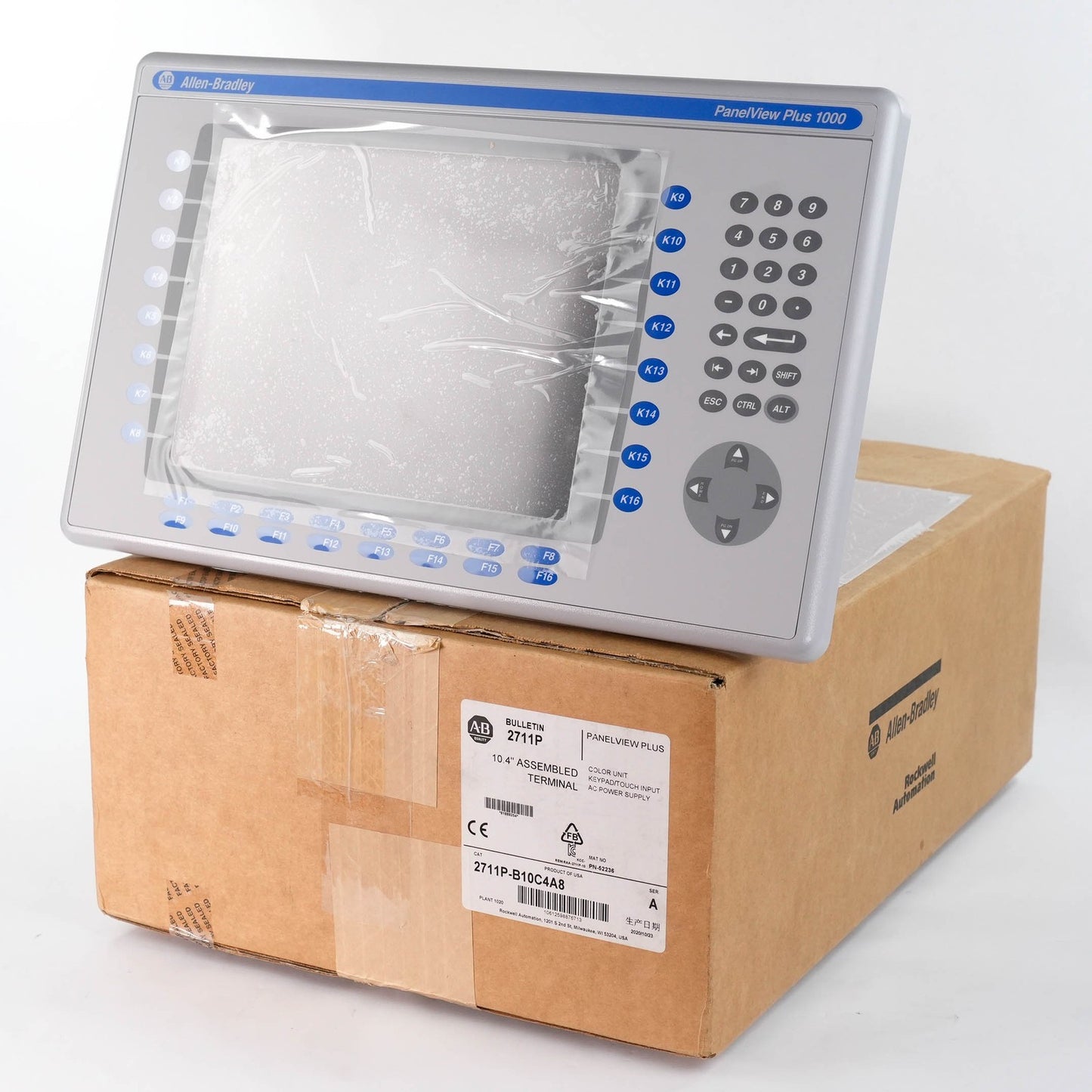 Allen Bradley 2711P-B10C4A8 Ser A PanelView Plus 1000 Color RP8A 2711p-RDB10C