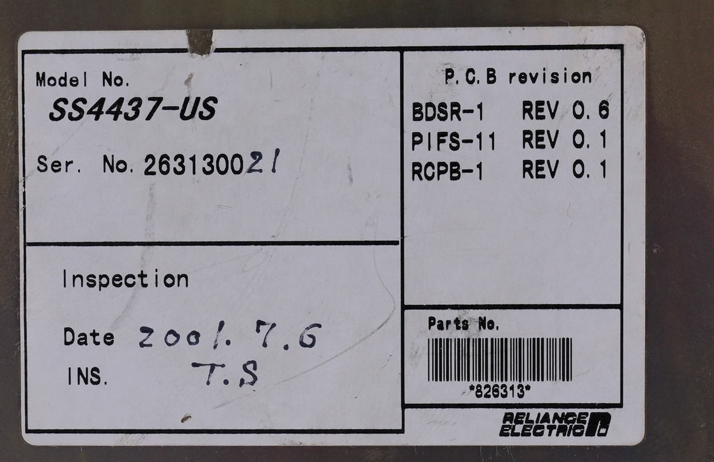 Reliance Electric SS4000 Drive 45KVA 50/60Hz 3-Ph 380-750V SS4437-US No Cover