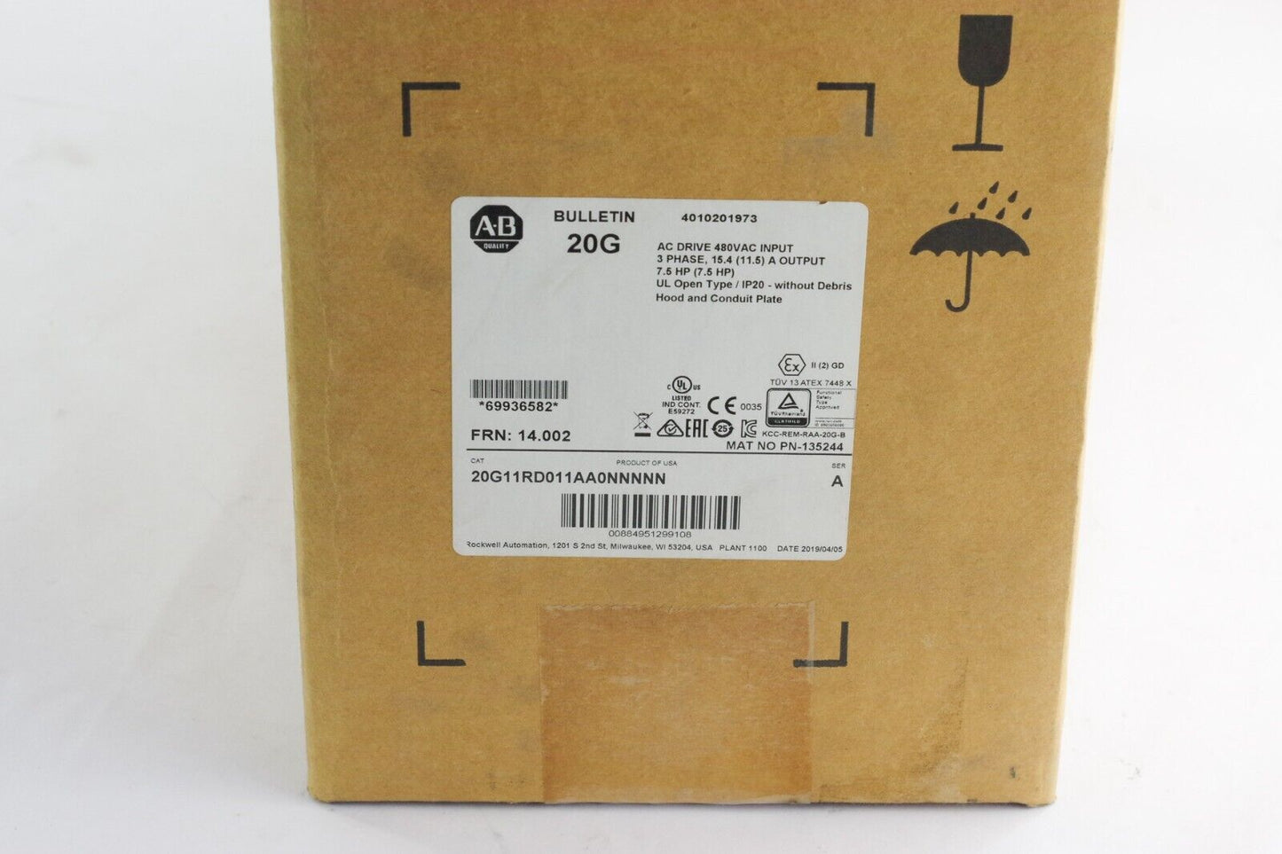 Allen-Bradley 20G11RD011AA0NNNNN PowerFlex 755 AC Drive 7.5hp - Sealed Surplus