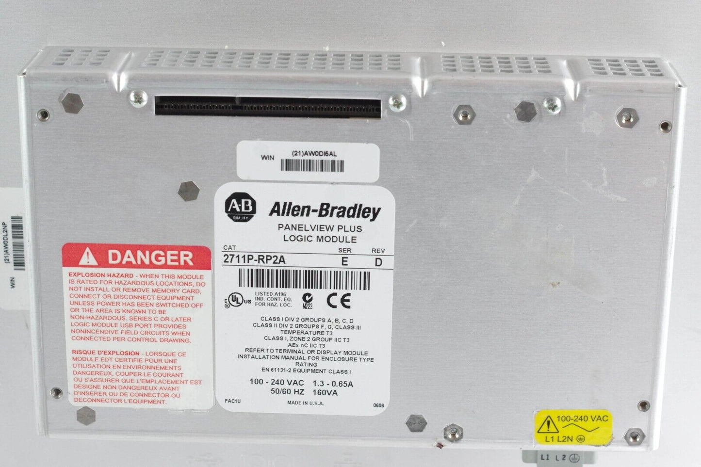 Allen Bradley 6189-RDT15C Ser B Rev C Versaview CE 1500H PC + 2711P-RP2A Ser E