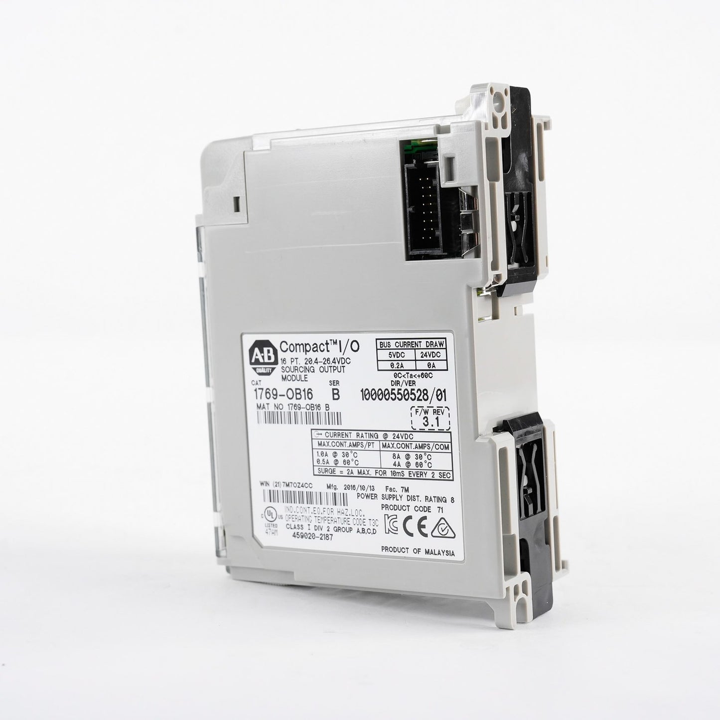 Allen Bradley 1769-OB16 /B CompactLogix 16-Point Sourcing Output Module 1769OB16