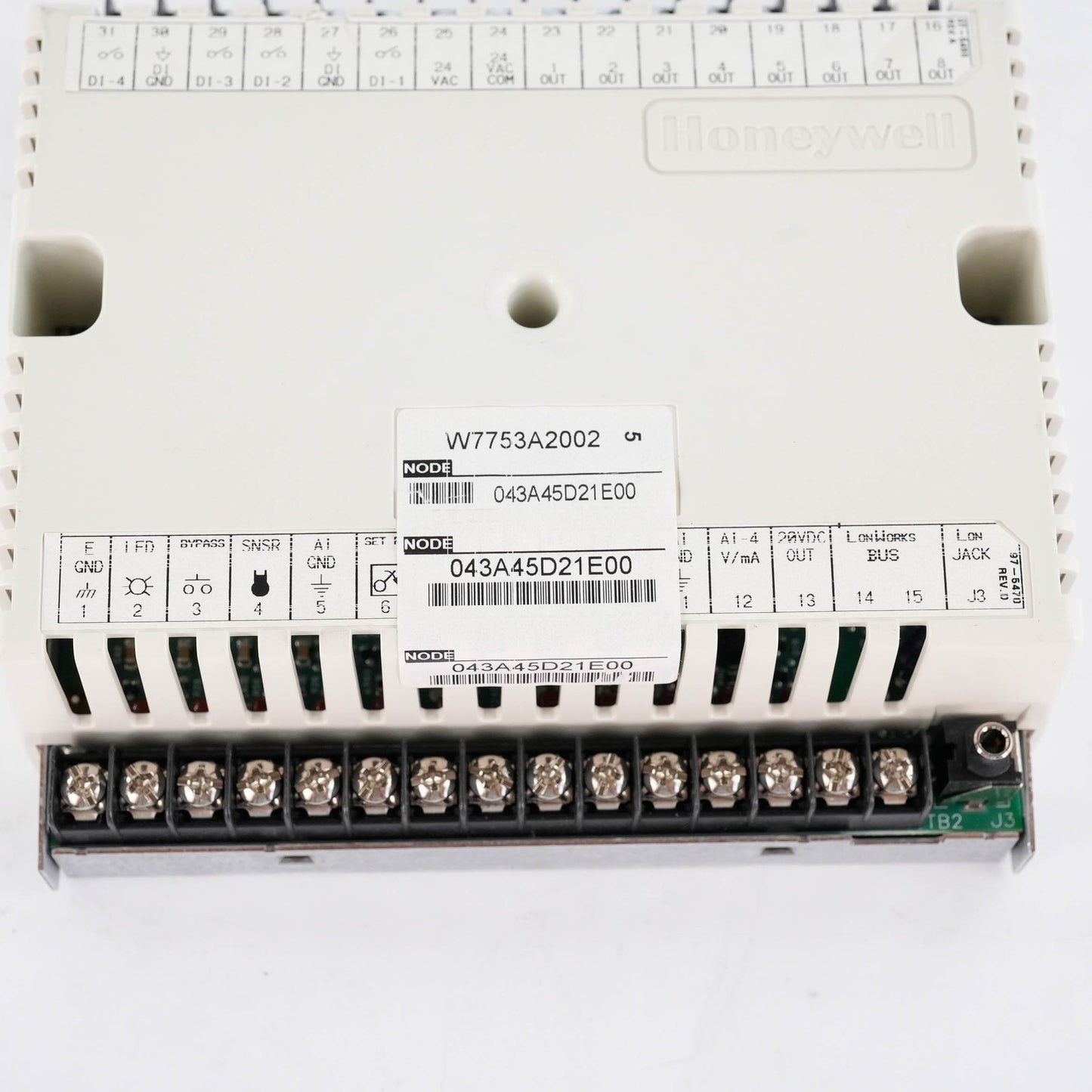 Honeywell W7753A2002 Unit Ventilator Controller LonWorks 24 VAC 50/60 Hz