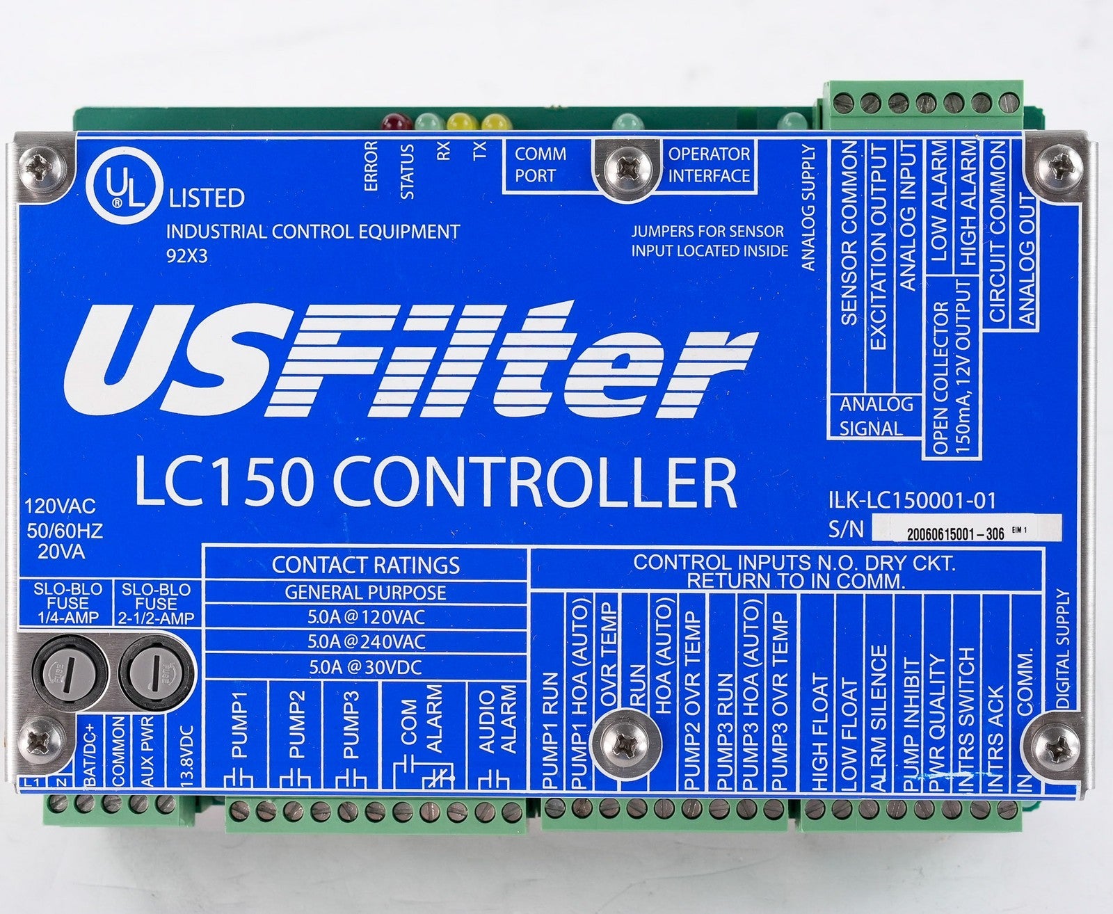 Control Systems IntraLink LC150 ILK-LC150001-01 Pump Controller 120VAC ...