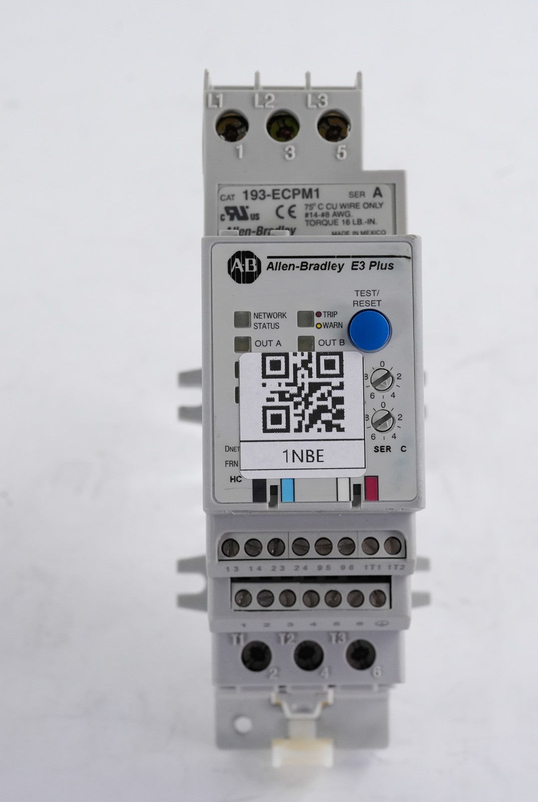 Allen Bradley  592-EC2AC /C  + 193-ECPM1 /A E3 Plus Overload Relay 592EC2AC