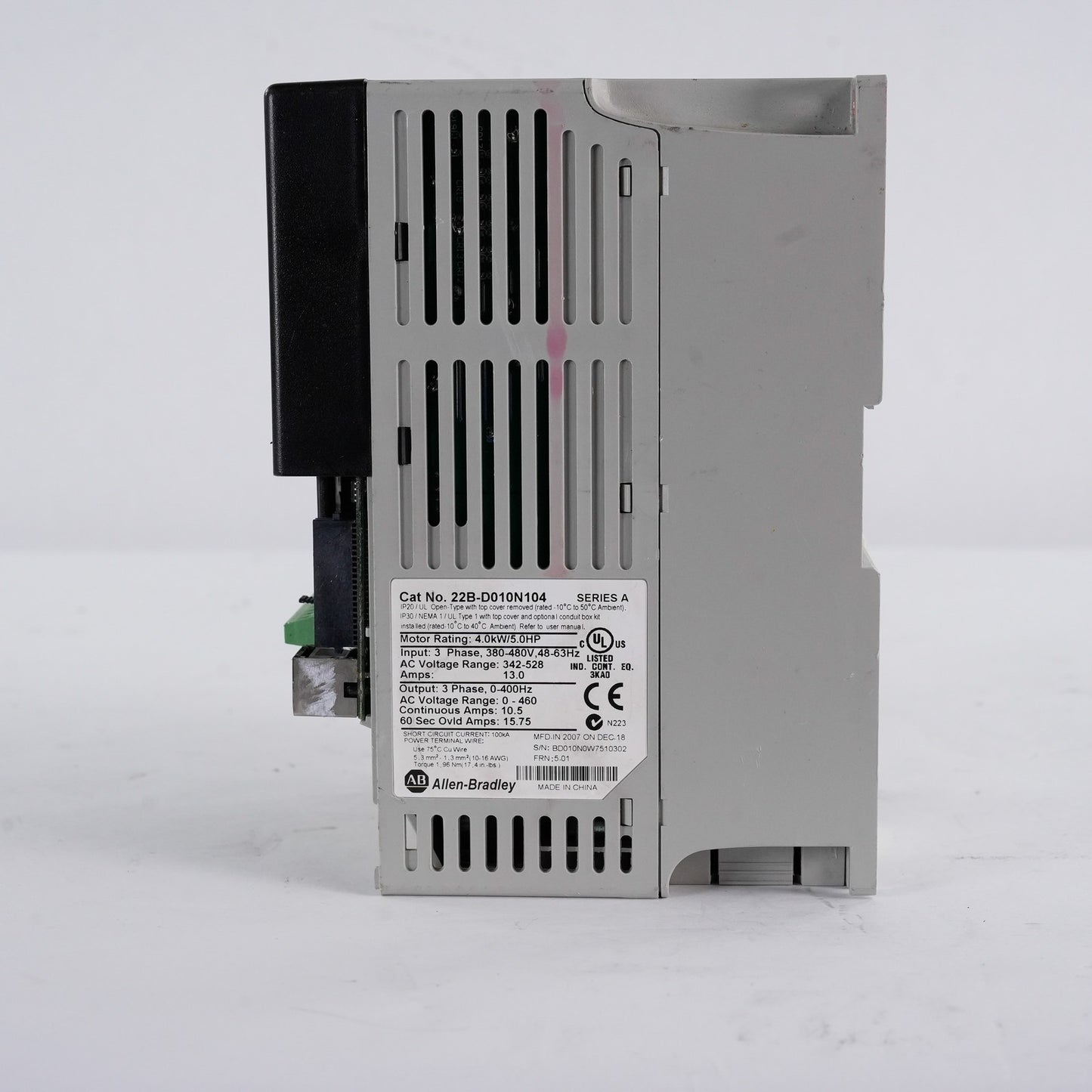 Allen Bradley 22B-D010N104 /A Powerflex 40 5HP Frequency AC Drive 22BD010N104