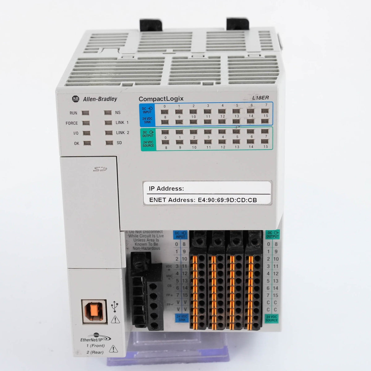Allen Bradley 1769-L18ER-BB1B Ser A CompactLogix 5370 L1 Controller 24VDC