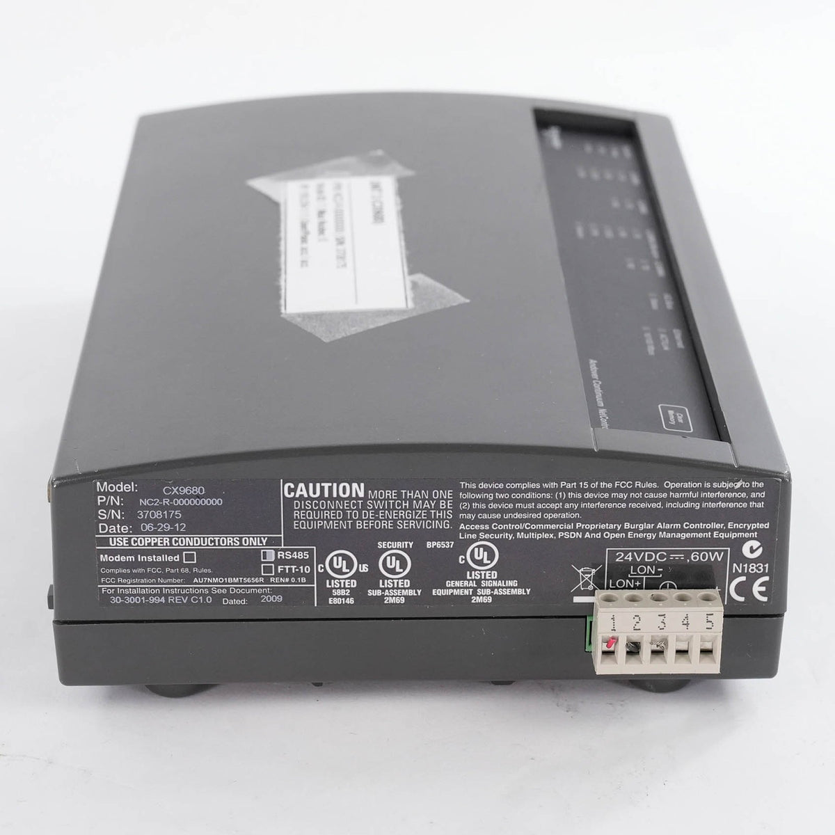 Schneider Electric CX9680 NC2-R-000000000 Continuum NetController 2 CX 9680 NC2R