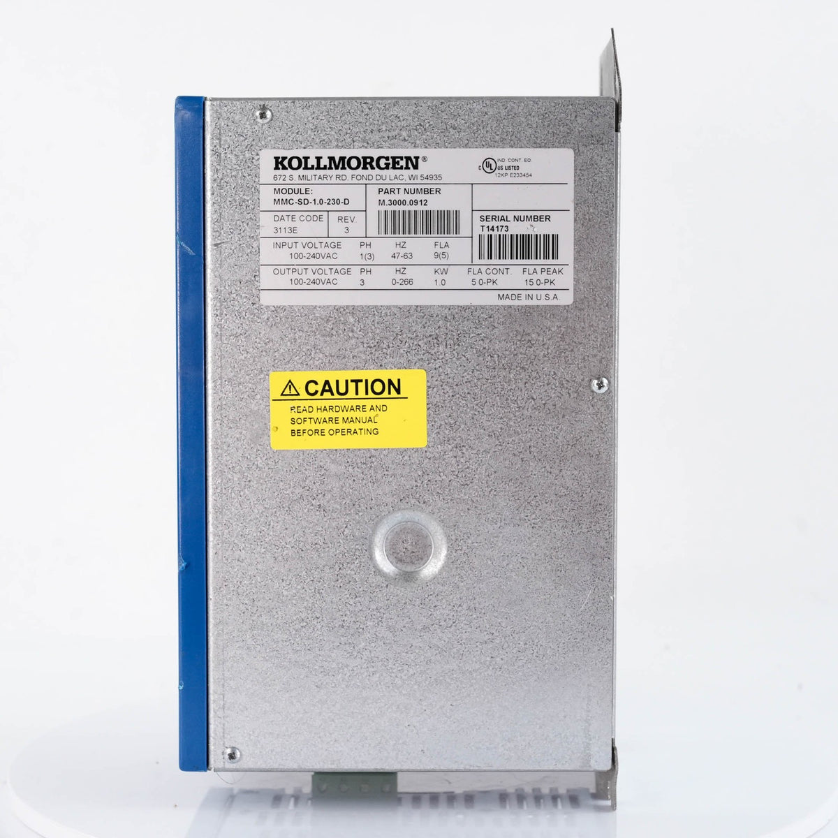 Kollmorgen MMC-SD-1.0-230-D MMC Smart Drive 1.0kW 230V MMCSD10230D Servo Drive