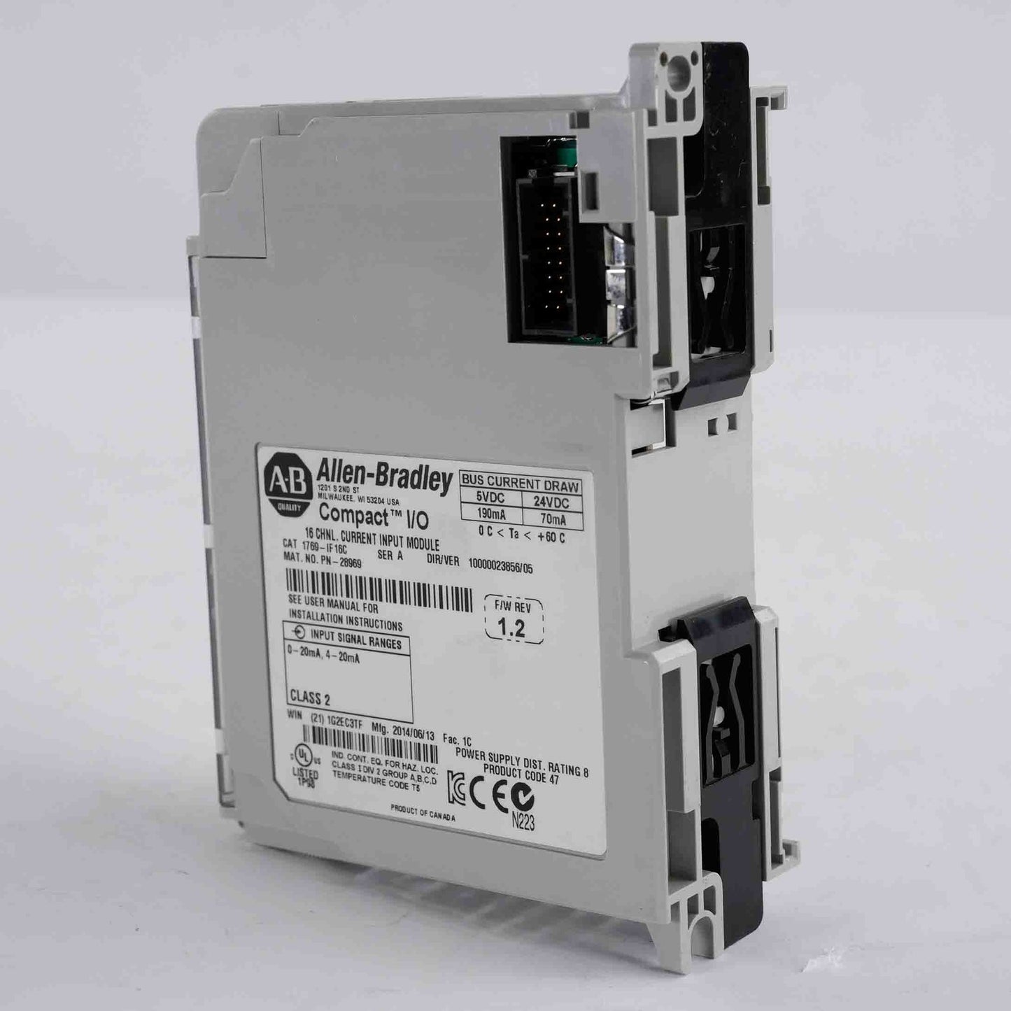 Allen Bradley 1769-IF16C /A CompactLogix 16-Pt Analog Input Module 1769IF16