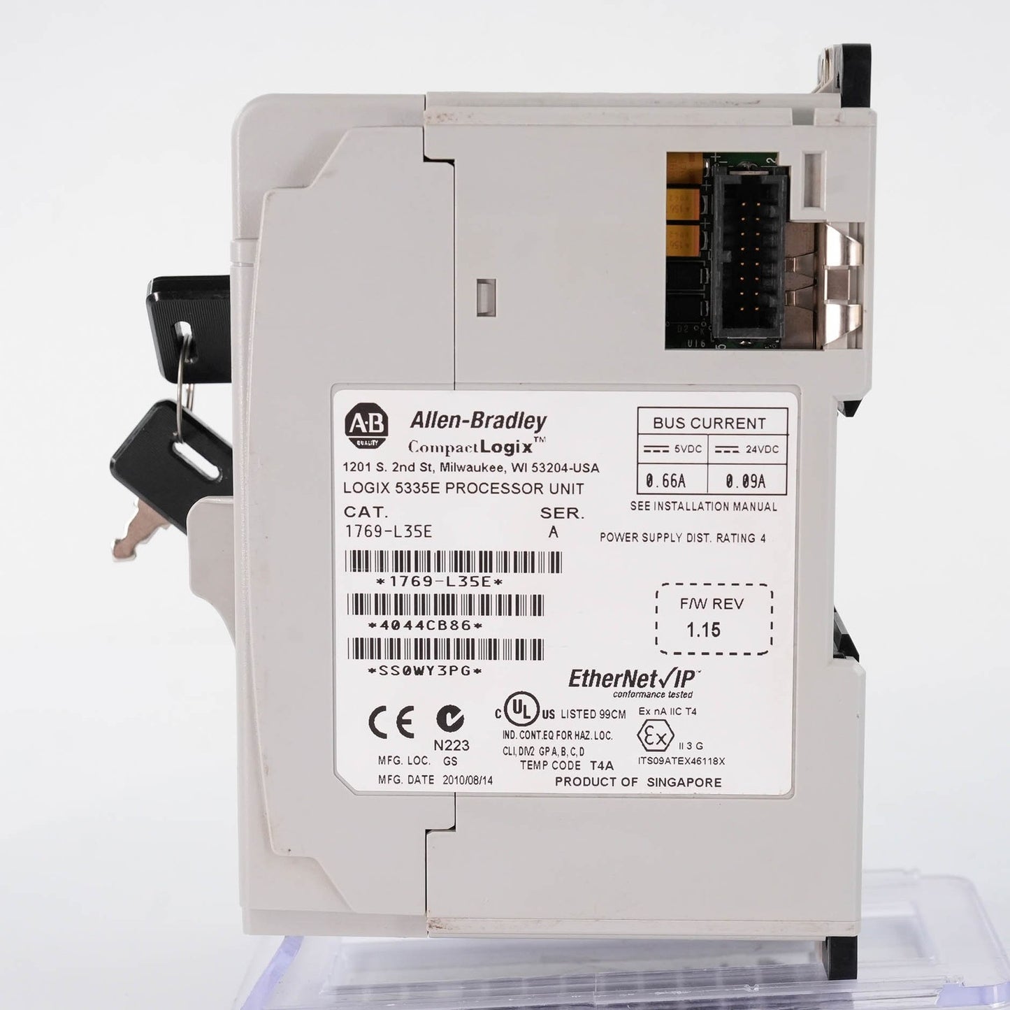 Allen Bradley 1769-L35E CompactLogix Ethernet Processor 1.5MB 1769L35E w/End Cap