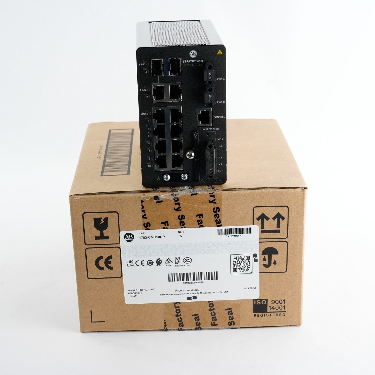 Allen Bradley 1783-CMS10DP /A Stratix 5200 10-Port Managed Switch - Open Box