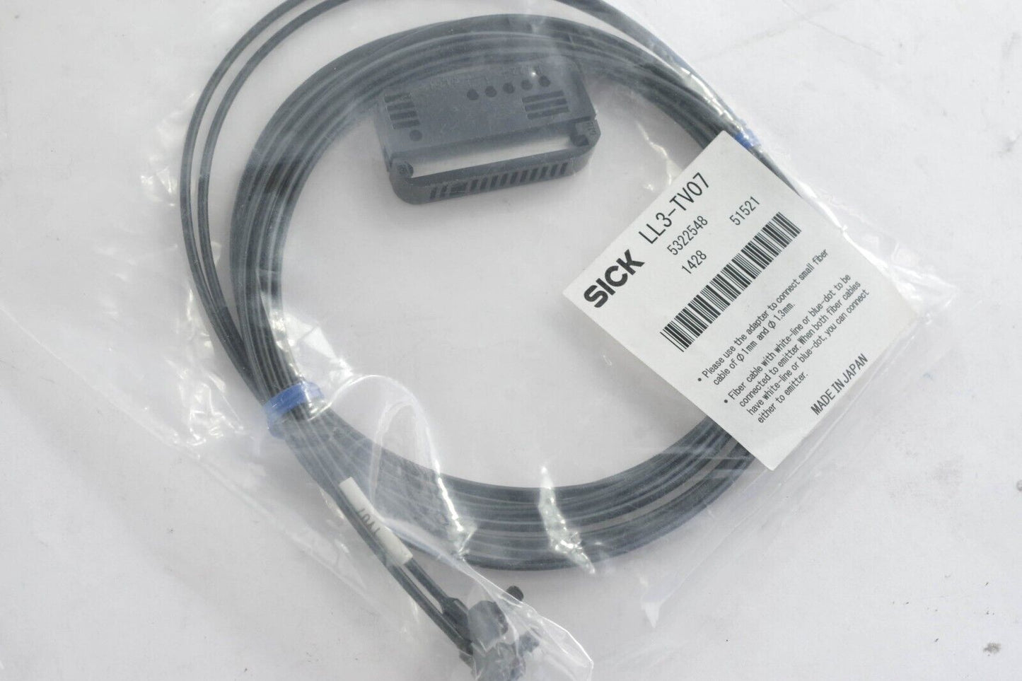 SICK LL3-TV07 Fiber Amplifier Cable Sensor Light Guide 5322548