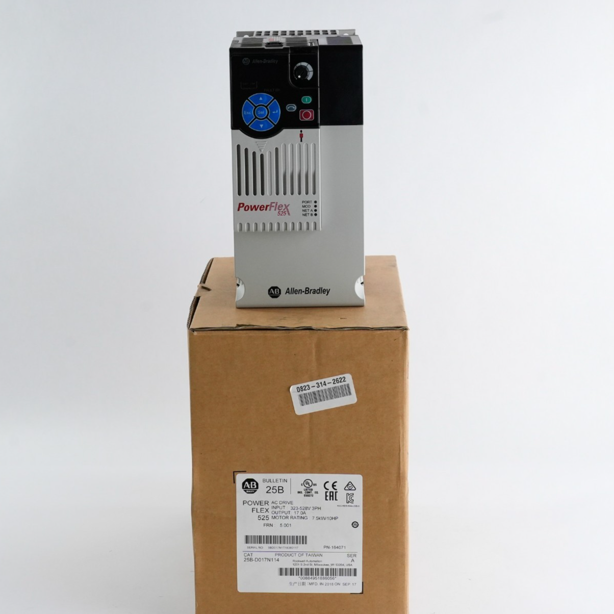 Allen Bradley 25B-D017N114 /A PowerFlex 525 7.5kW/10HP AC Drive - Open Box
