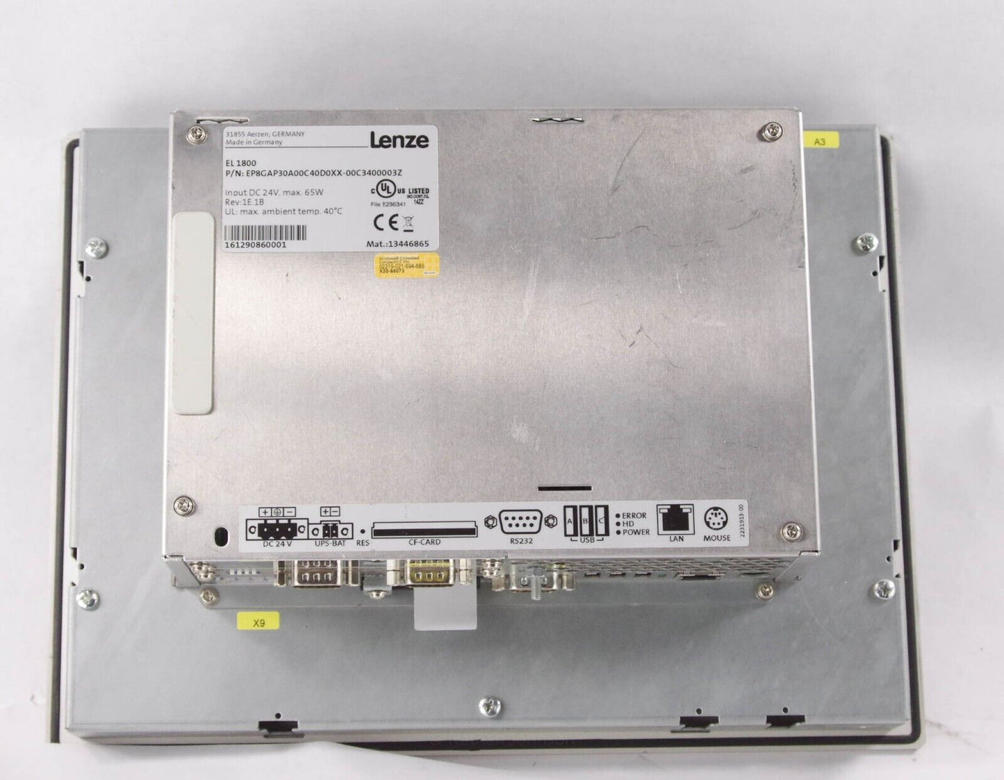 Bosch C110C / Lenze EL 1800 EP8GAP30A00C40D0XX-00C3400003Z Hmi Panel INTERFACE