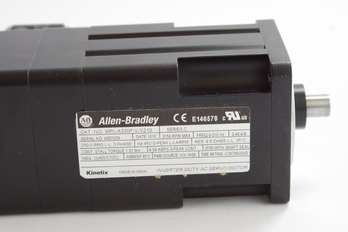 ALLEN BRADLEY MPL-A220F-V-X210 / MPLA220FVX210 Series C Servo Motor