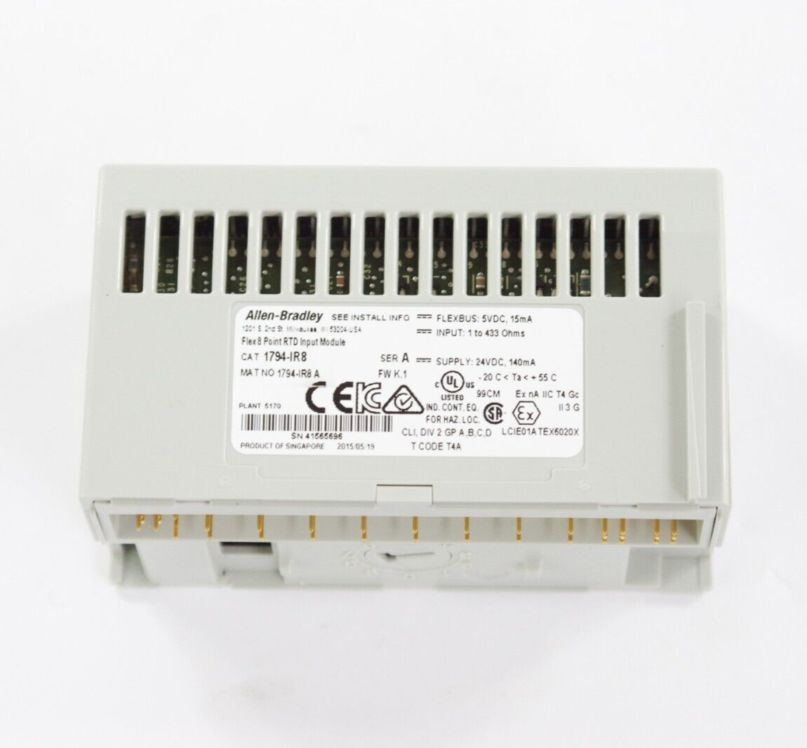 Allen Bradley 1794-IR8 Series A FLEX I/O 8-Channel RTD Input Module