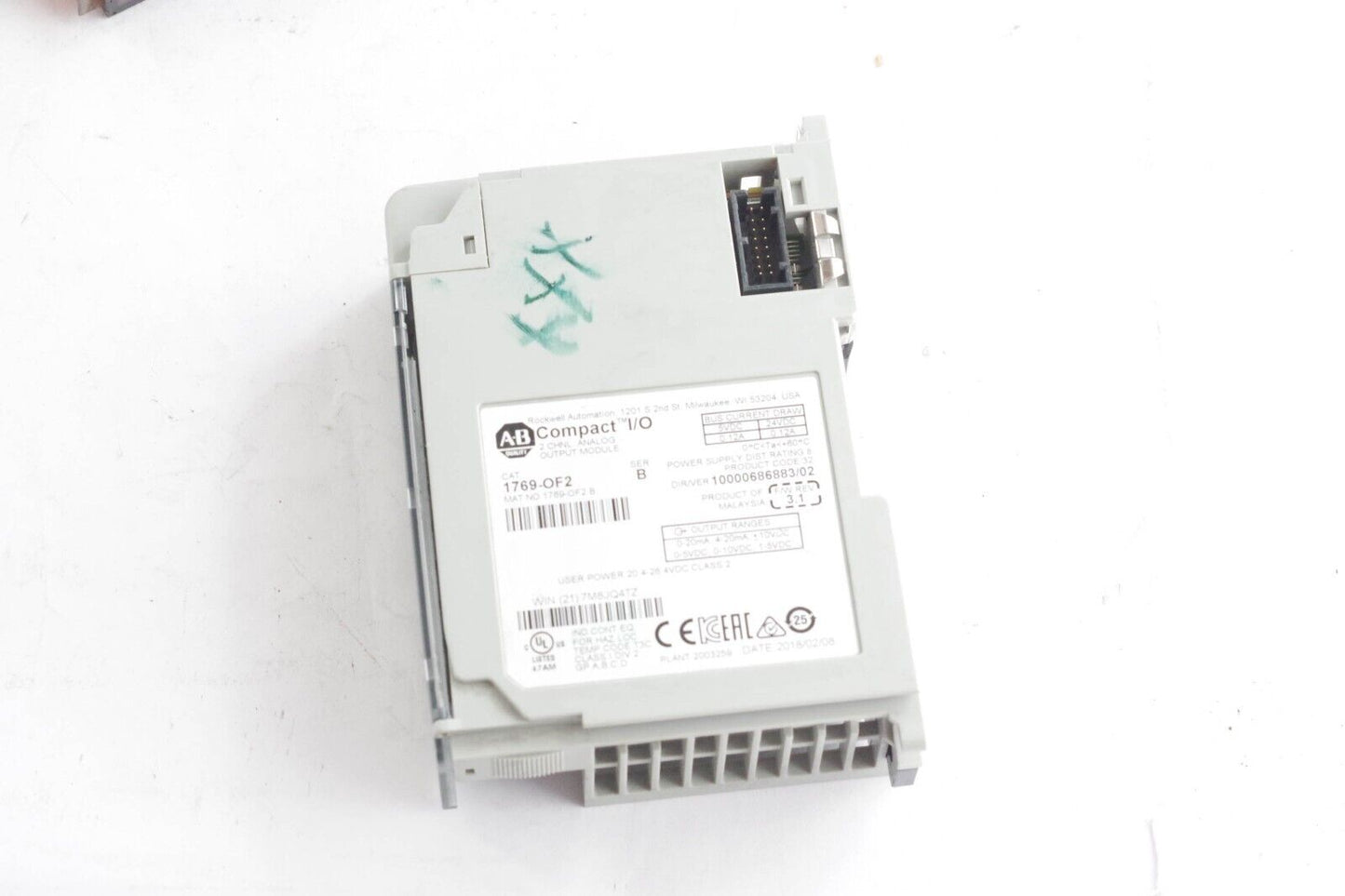 ALLEN BRADLEY 1769-OF2 SER B COMPACTLOGIX I/O OUTPUT MODULE - For Parts