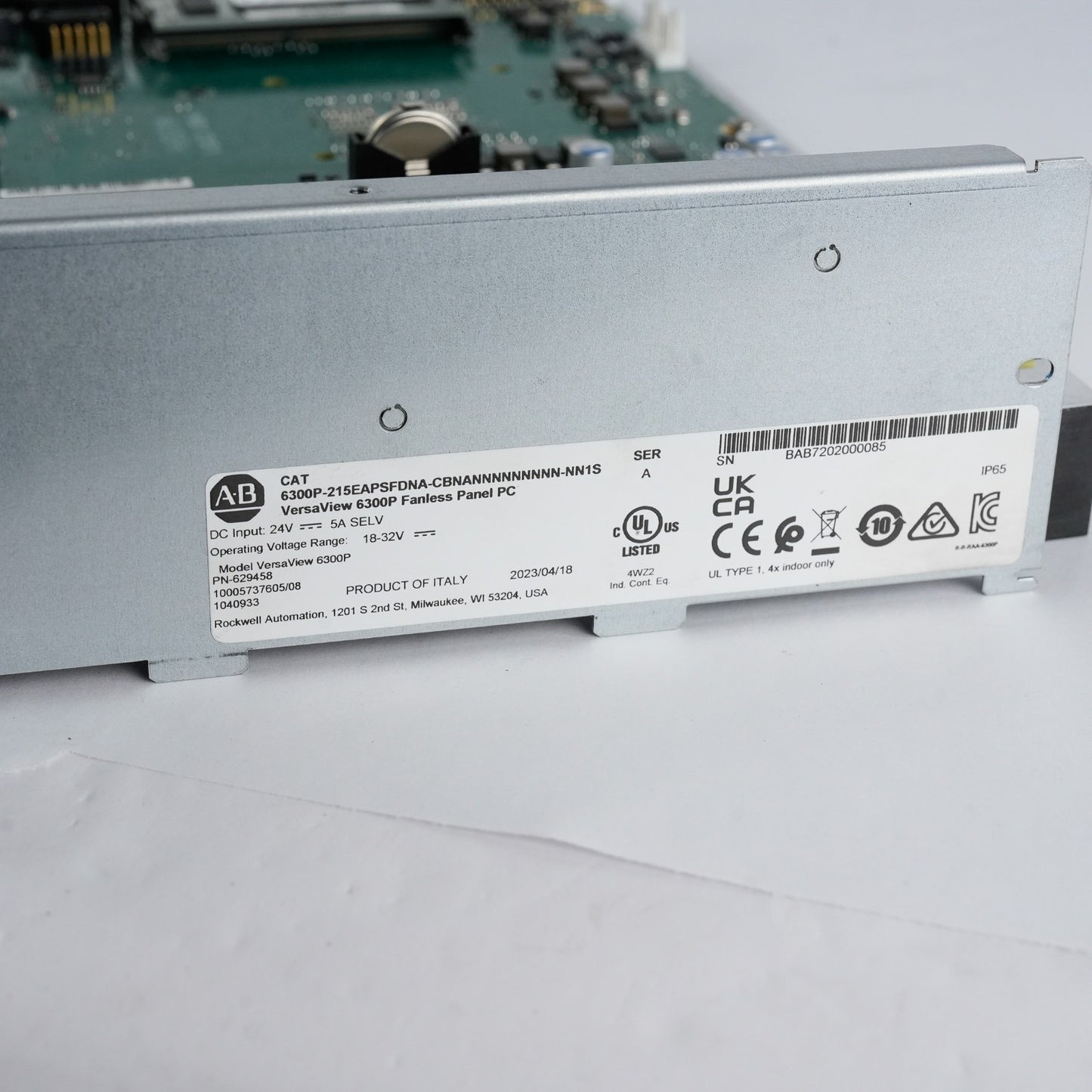 Allen Bradley 6300P-215EAPSFDNA Versaview Board 93061411O042890480004 629458