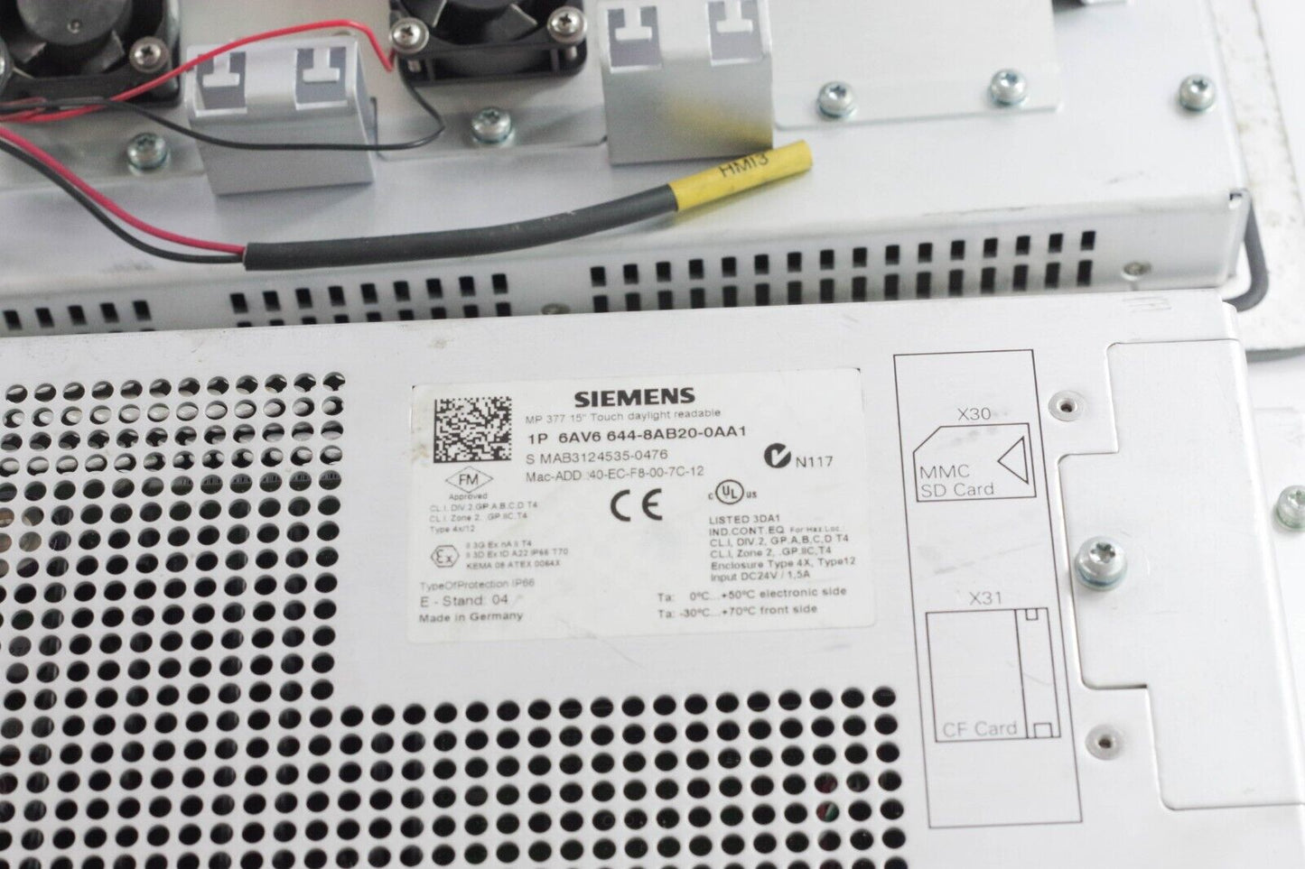 Siemens 6AV6 644-8AB20-0AA1 Simatic Multi Panel 15'' / 6AV6644-8AB20-0AA1