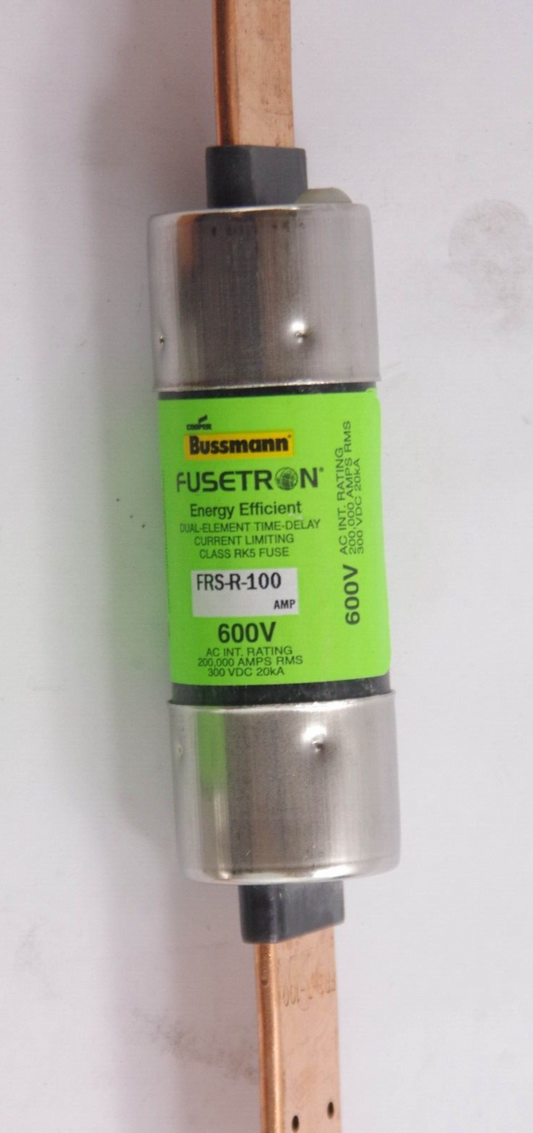 3x Bussmann FRS-R-100 Fuse FRSR100 FRSR 100A 600VAC 300VDC Fusetron Dual Element