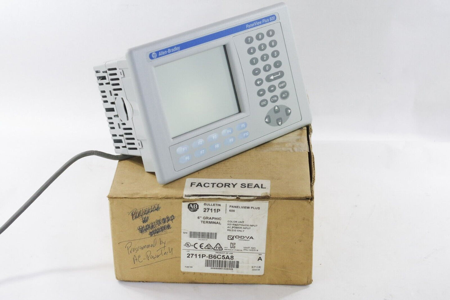 Allen Bradley 2711P-B6C5A8 Ser A Panelview Plus 600 - Open Box Surplus