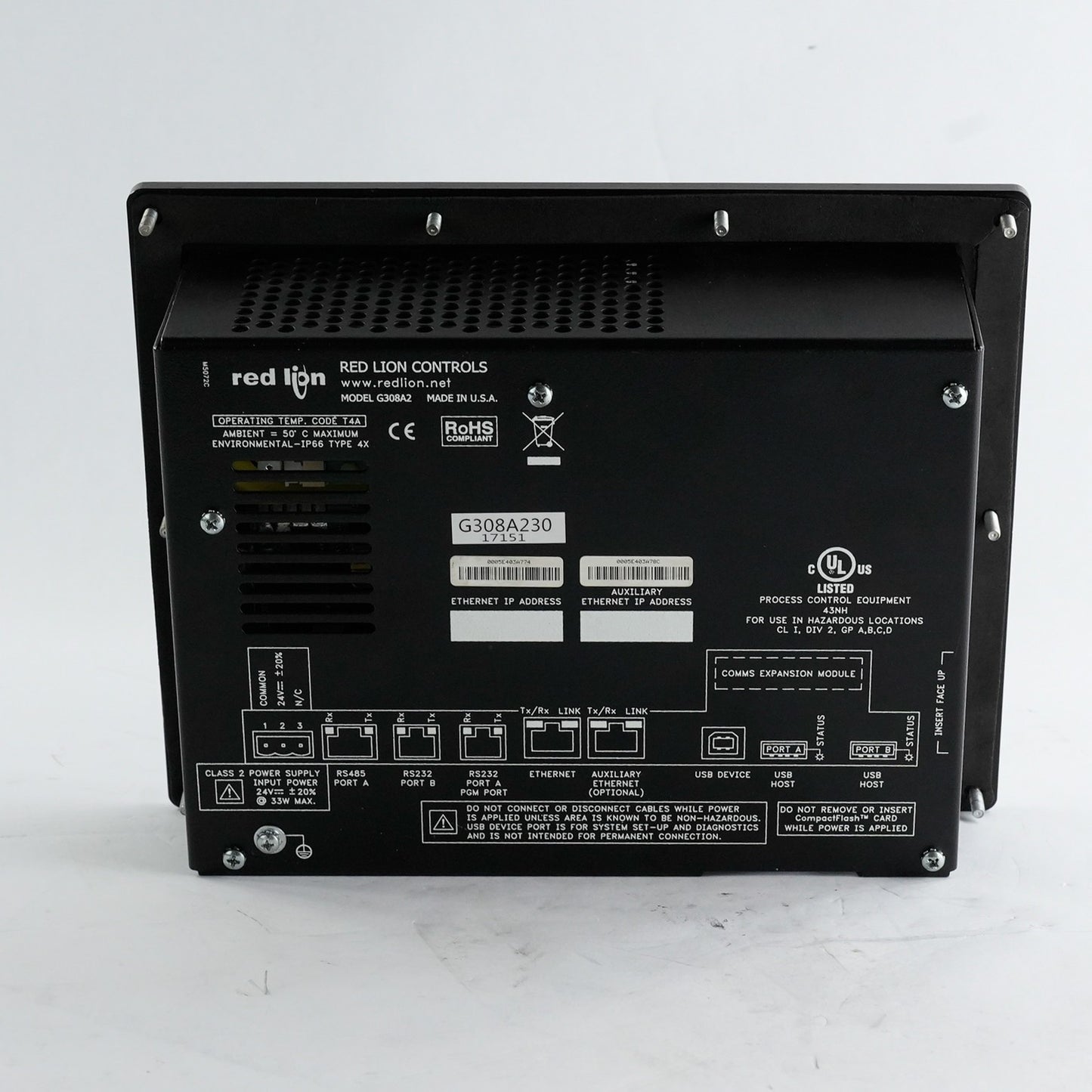 Red Lion Controls G308A2 HMI Operator Interface Terminal G308A230 + 1Yr Warranty