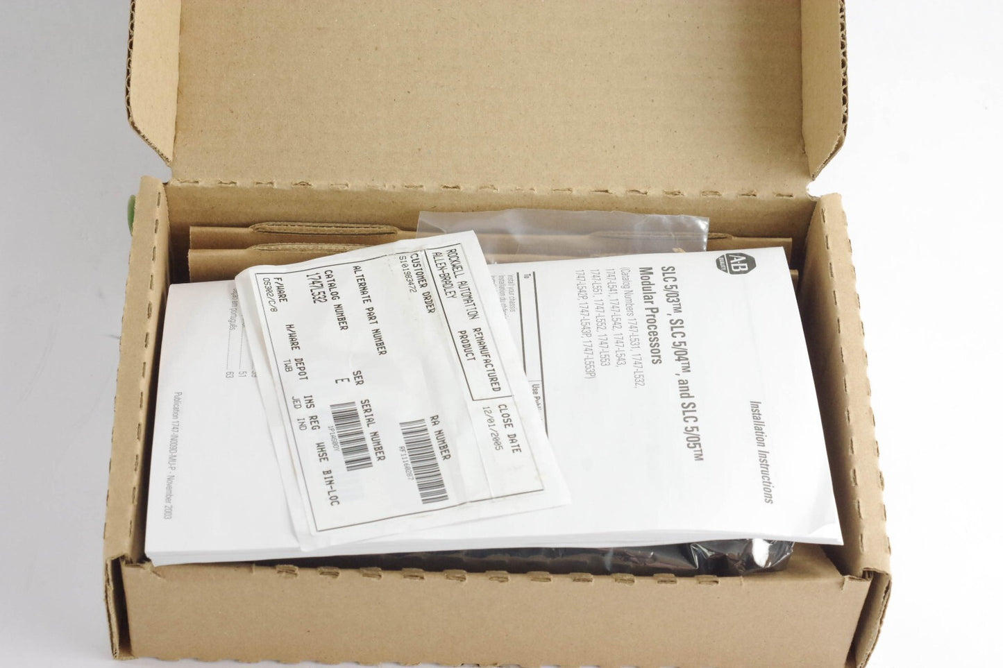 Allen Bradley 1747-L532 /E SLC 500 CPU Processor Unit + OS302 C8- Remanufactured