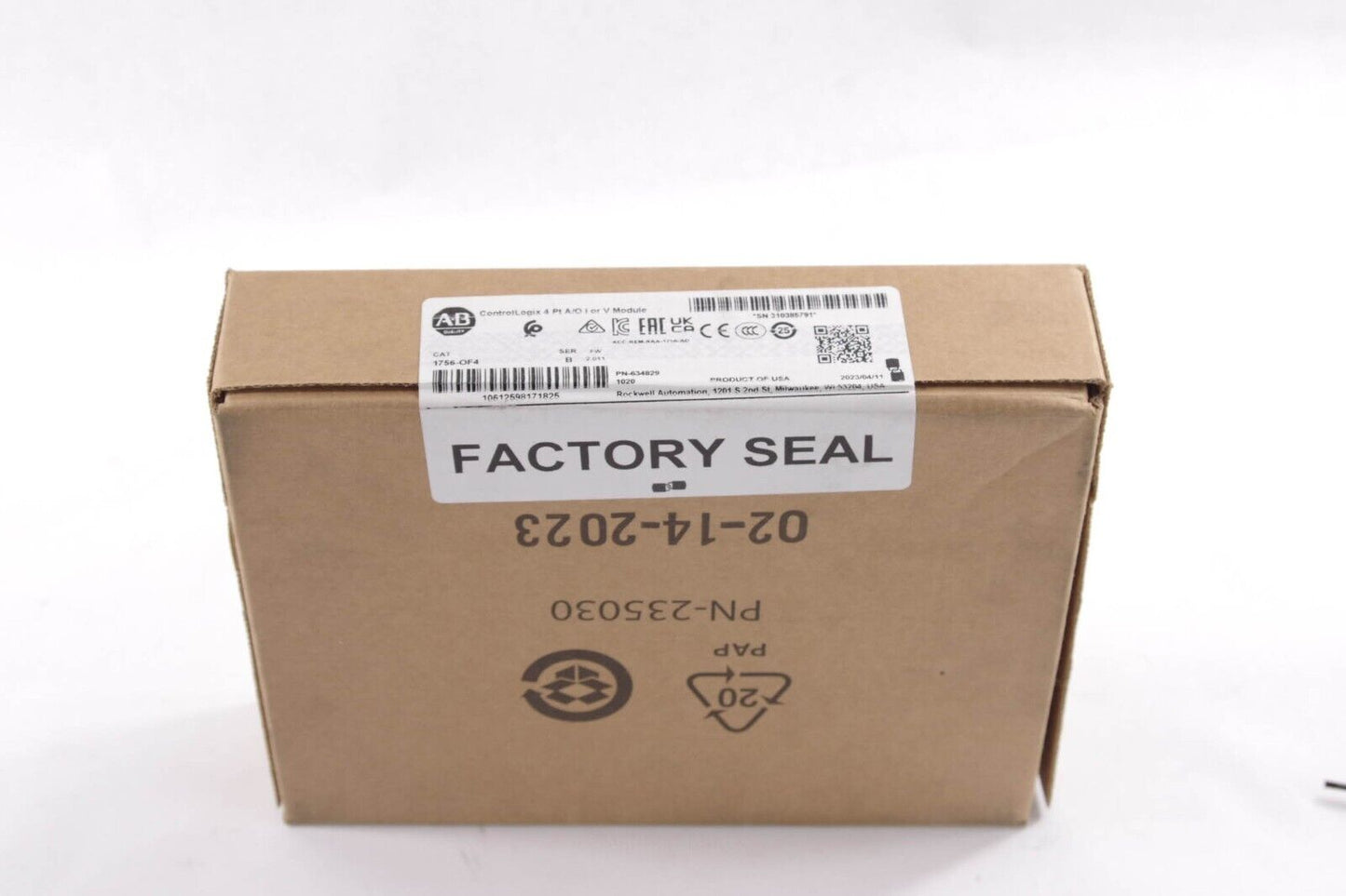 2023 Allen Bradley 1756-OF4 Ser B ControlLogix 4 Pt A/O  Module - Sealed Suplus