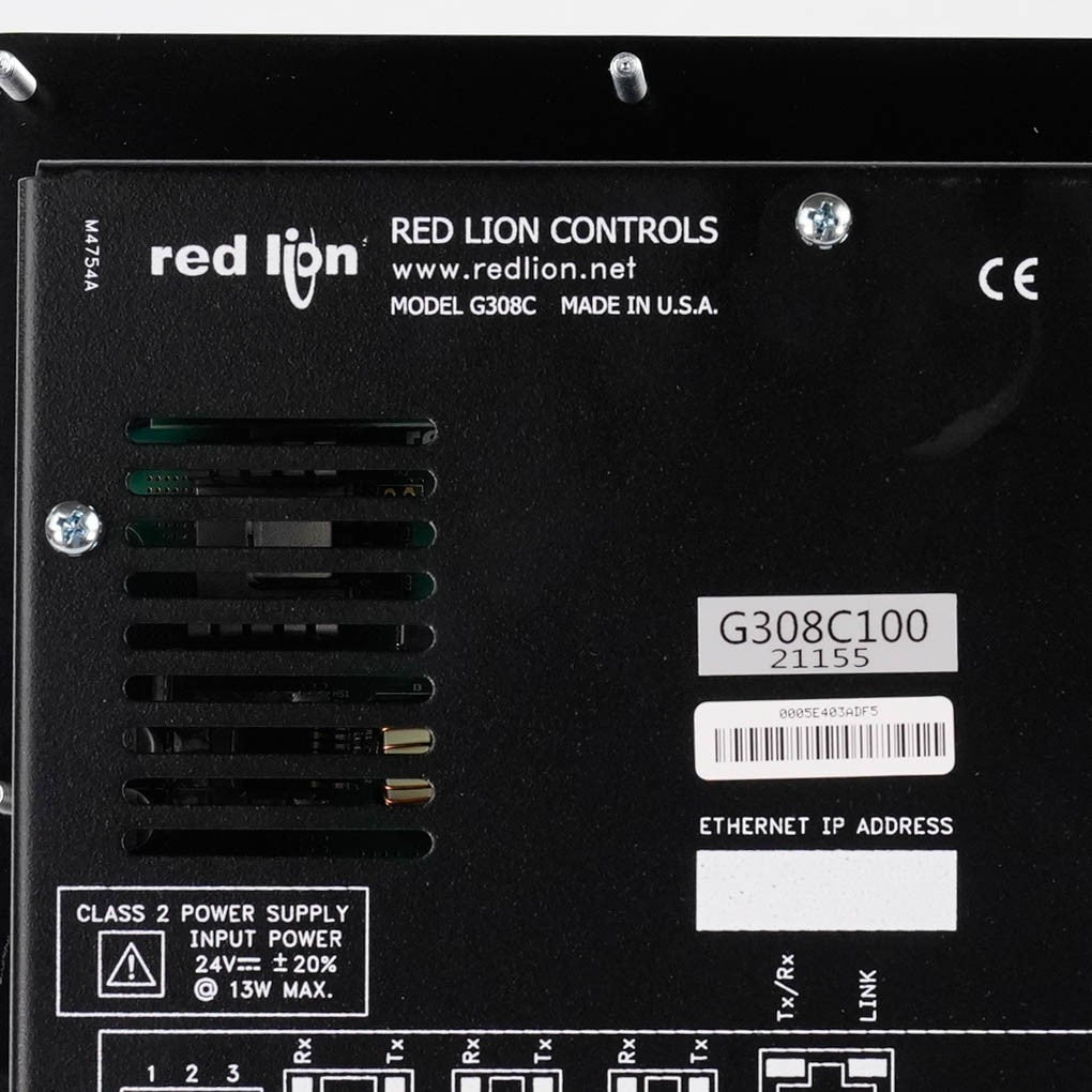 Red Lion G308C100 G3 8 inch Color HMI Operator Interface 24 VDC G308C