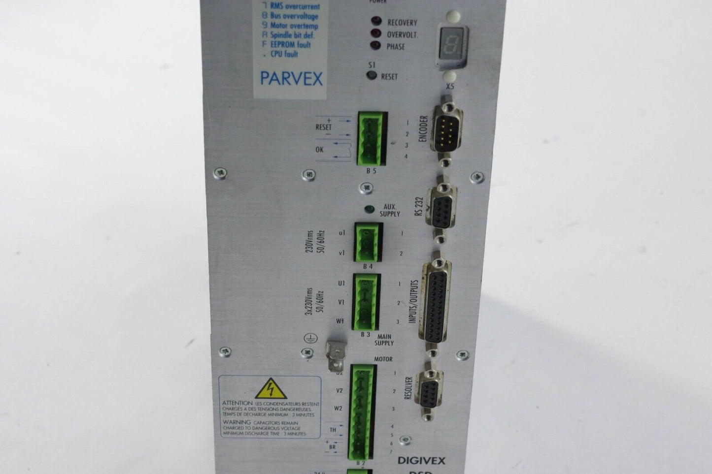 PARVEX PARKER DSD13015 / DSD 13015 0207071 DIGIVEX DSD Servo Drive 3×230V