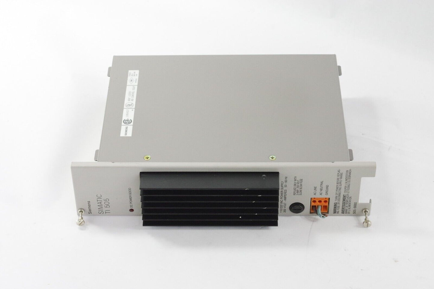 Siemens 505-6660 Power Supply Module 110/220VAC