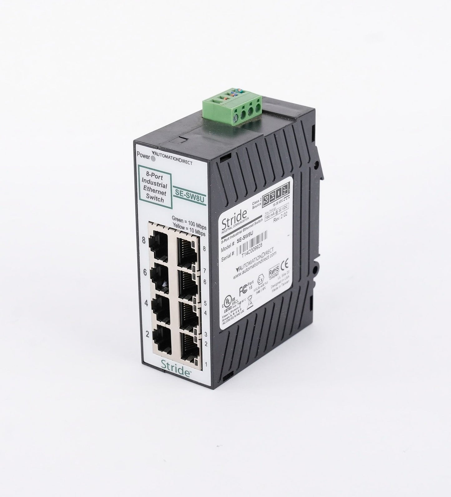 AutomationDirect Stride SE-SW8U 8-Port Industrial Ethernet Switch SESW8U