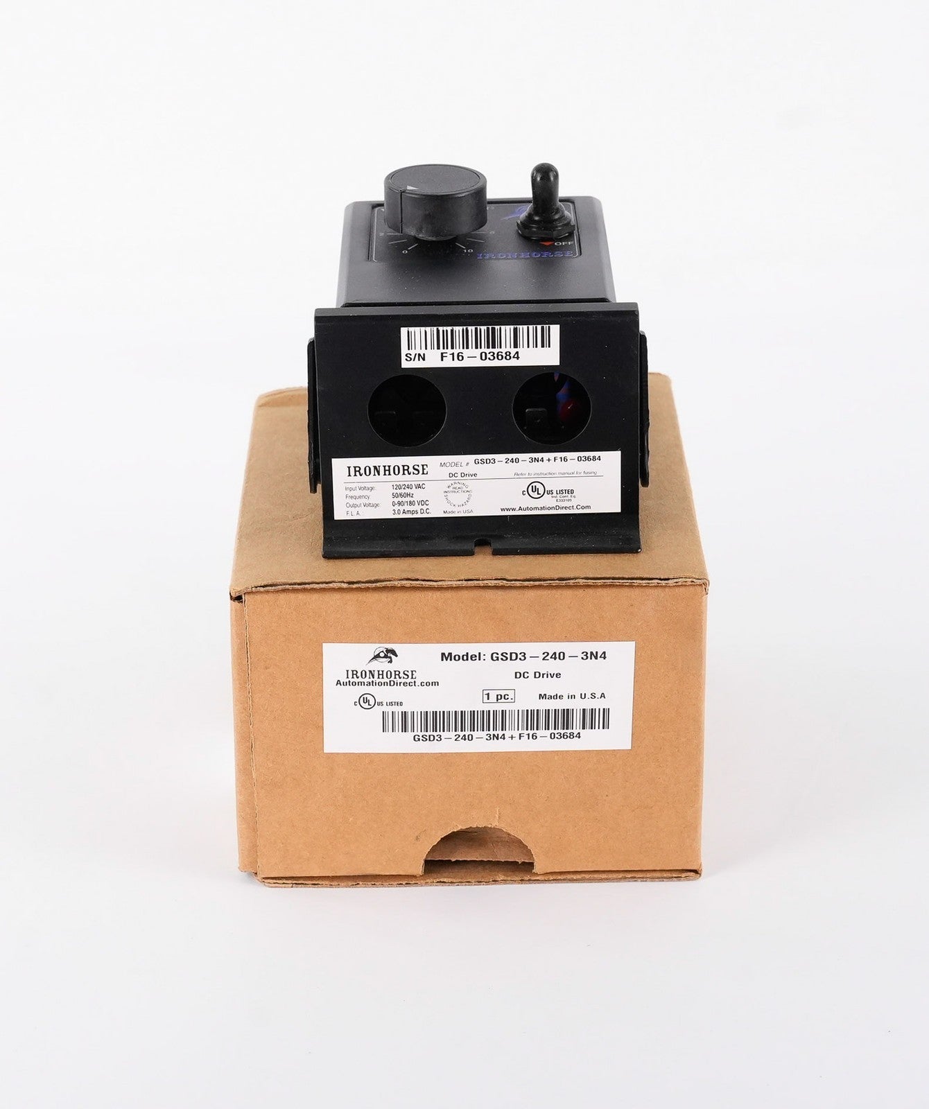 Ironhorse GSD3-240-3N4 DC Drive 120/240VAC GSD3-240-3N4+F16-03684 - Open Box
