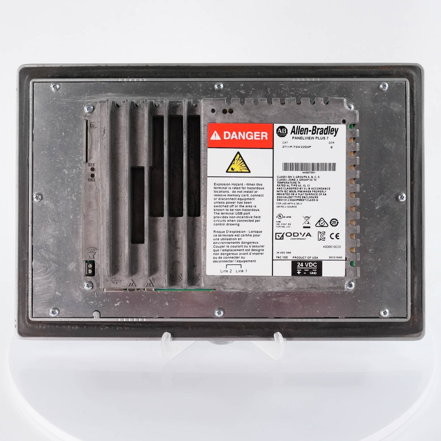 Allen Bradley 2711P-T9W22D9P Ser B PanelView Plus 7 9-Inch Touch HMI 24VDC