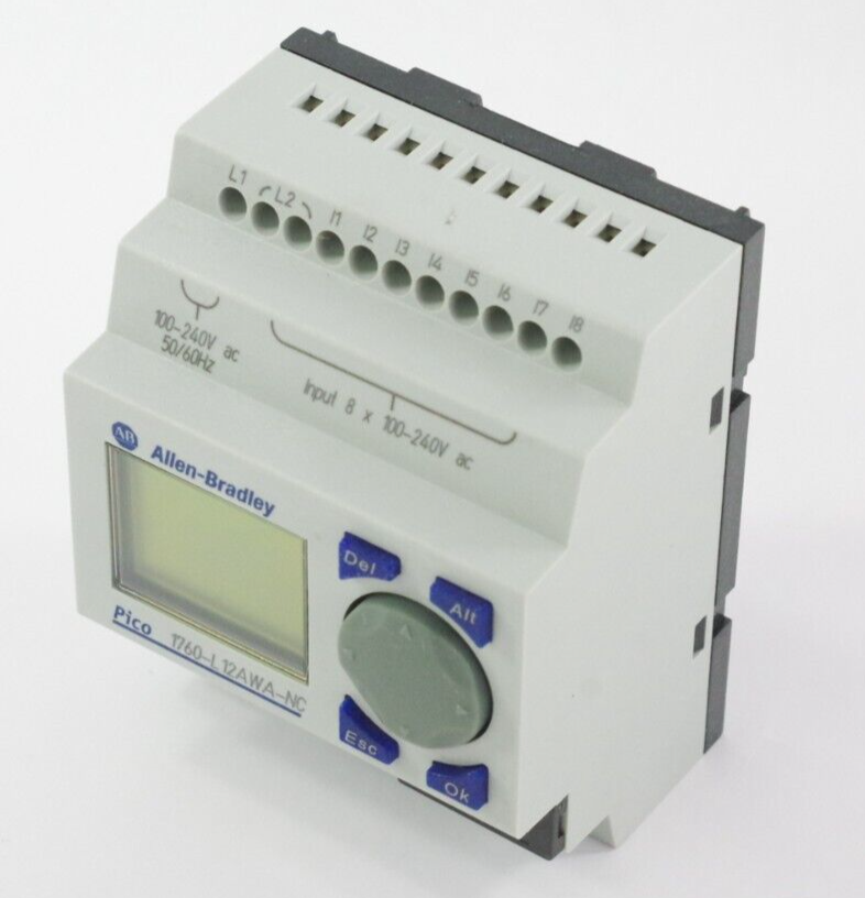 Allen Bradley 1760-L12AWA-NC Ser B Pico Controller 8-In/4-Out  + 1760-MM1