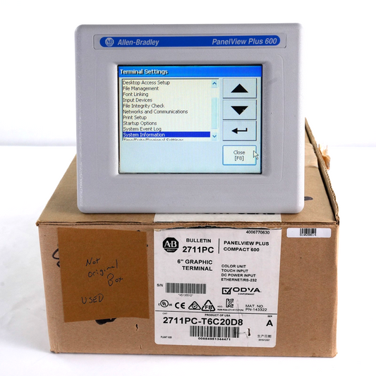 Allen Bradley 2711PC-T6C20D8 /A PanelView Plus 600 Touch 6" 2711PCT6C20D8