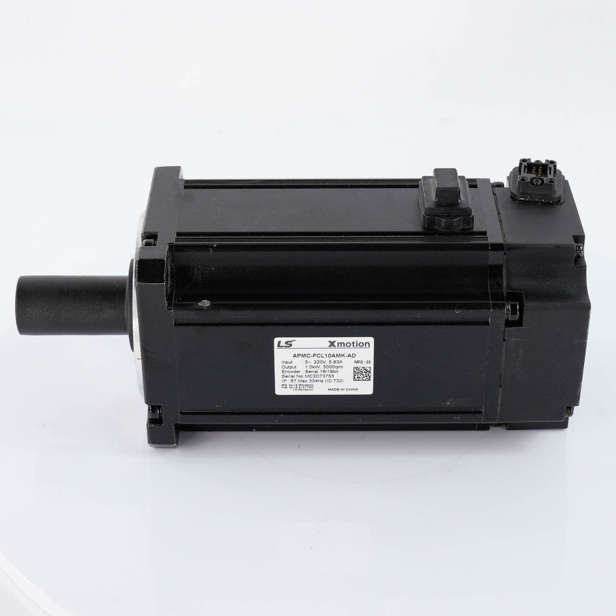 LS APMC-FCL10AMK-AD AC Servo Motor 1kW 3000RPM 3.18Nm 200V APMCFCL10AMKAD