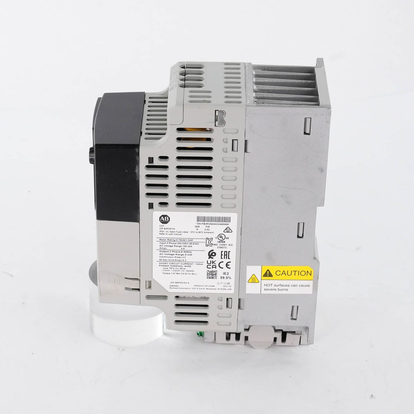 Allen Bradley 22F-B4P2N103 Ser A PowerFlex 4M AC Drive 240V 3PH 0.75kW 1HP
