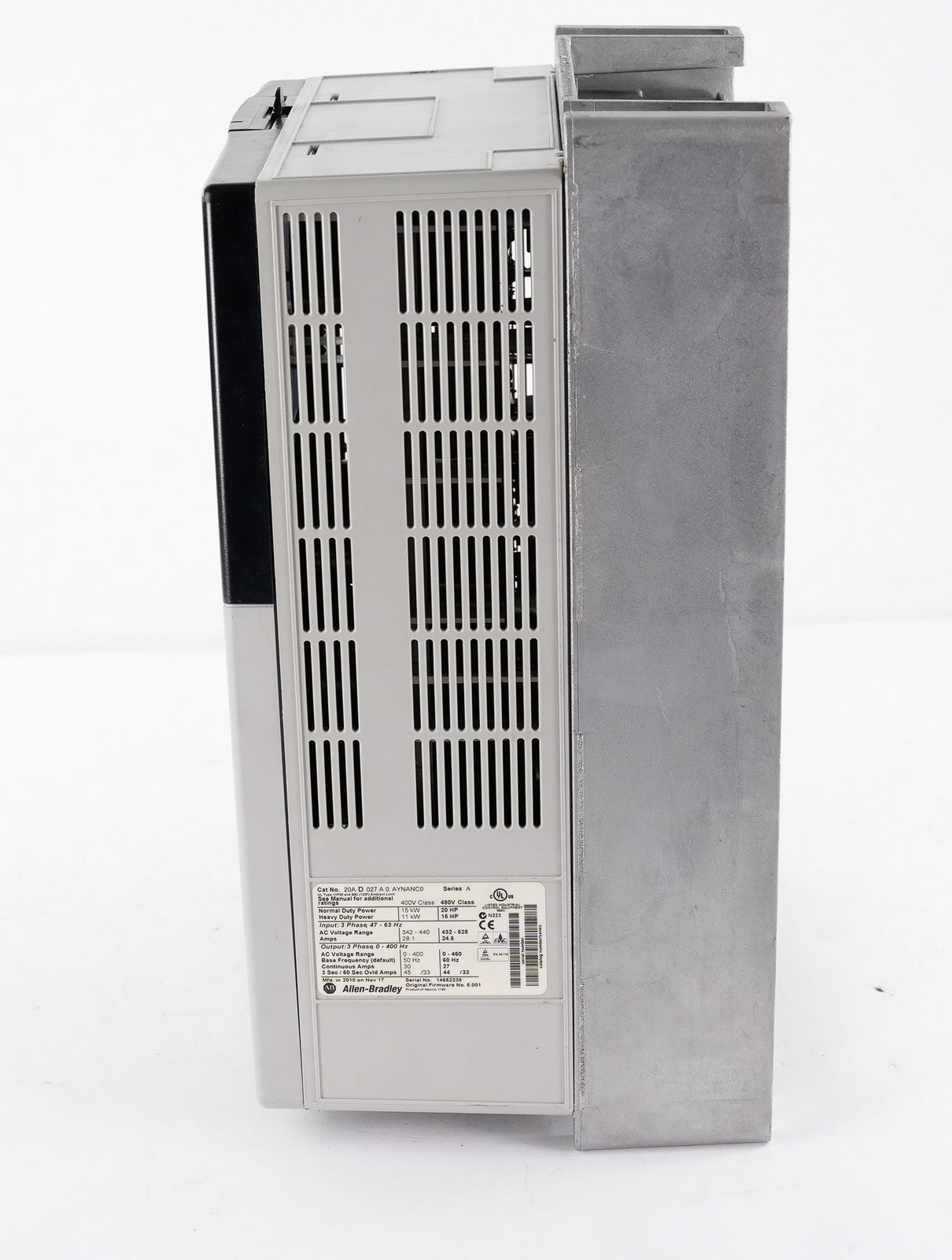 Allen Bradley 20AD027A0AYNANC0 /A PowerFlex 70 AC Drive 480V 20HP 3-Phase