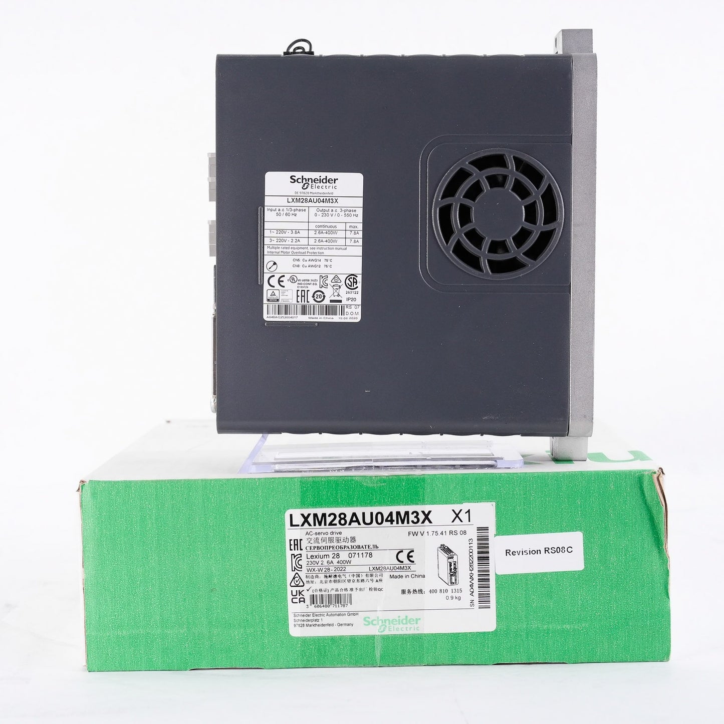 Schneider Electric LXM28AU04M3X Lexium 28 Servo Drive 400W 230V - Open Box