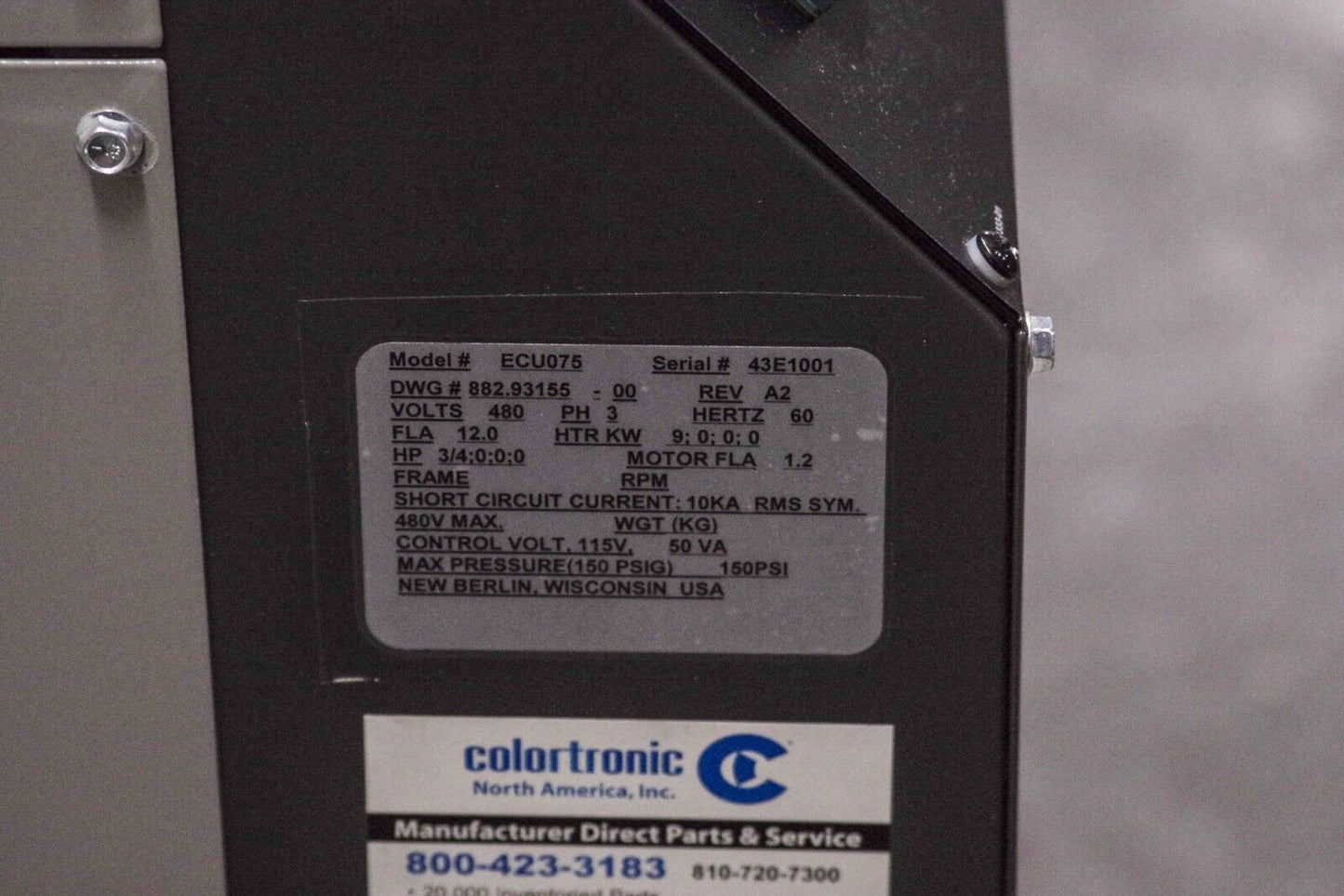 AEC COLORTRONIC ECU075 / ECU 075 Temperature Controller TC110 TRUETEMP - New