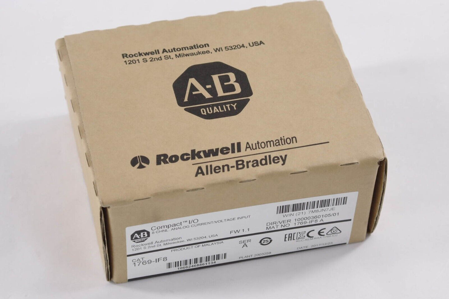 Allen Bradley 1769-IF8 Ser A CompactLogix 8Pt Analog Input Module Sealed Surplus