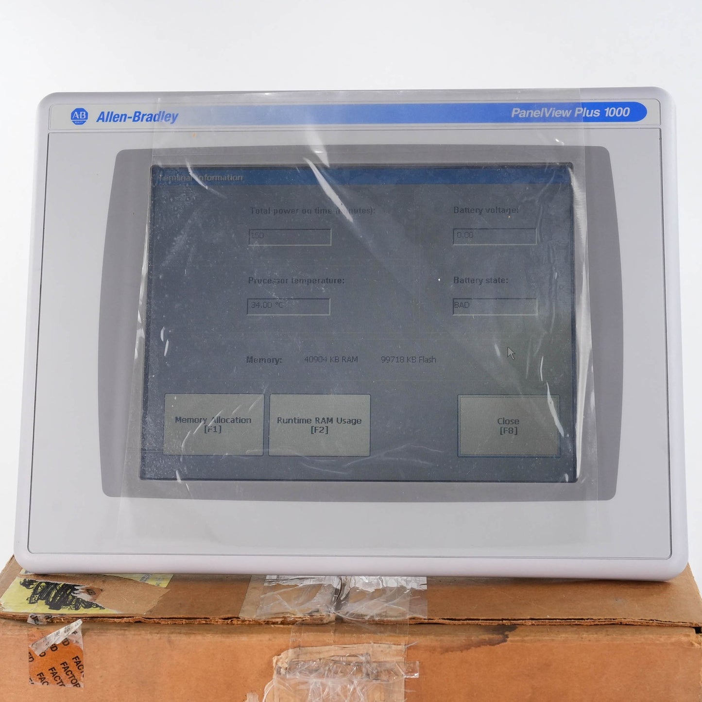 Allen Bradley 2711P-T10C4D1 Ser A PanelView Plus 1000 Color Touch With Box