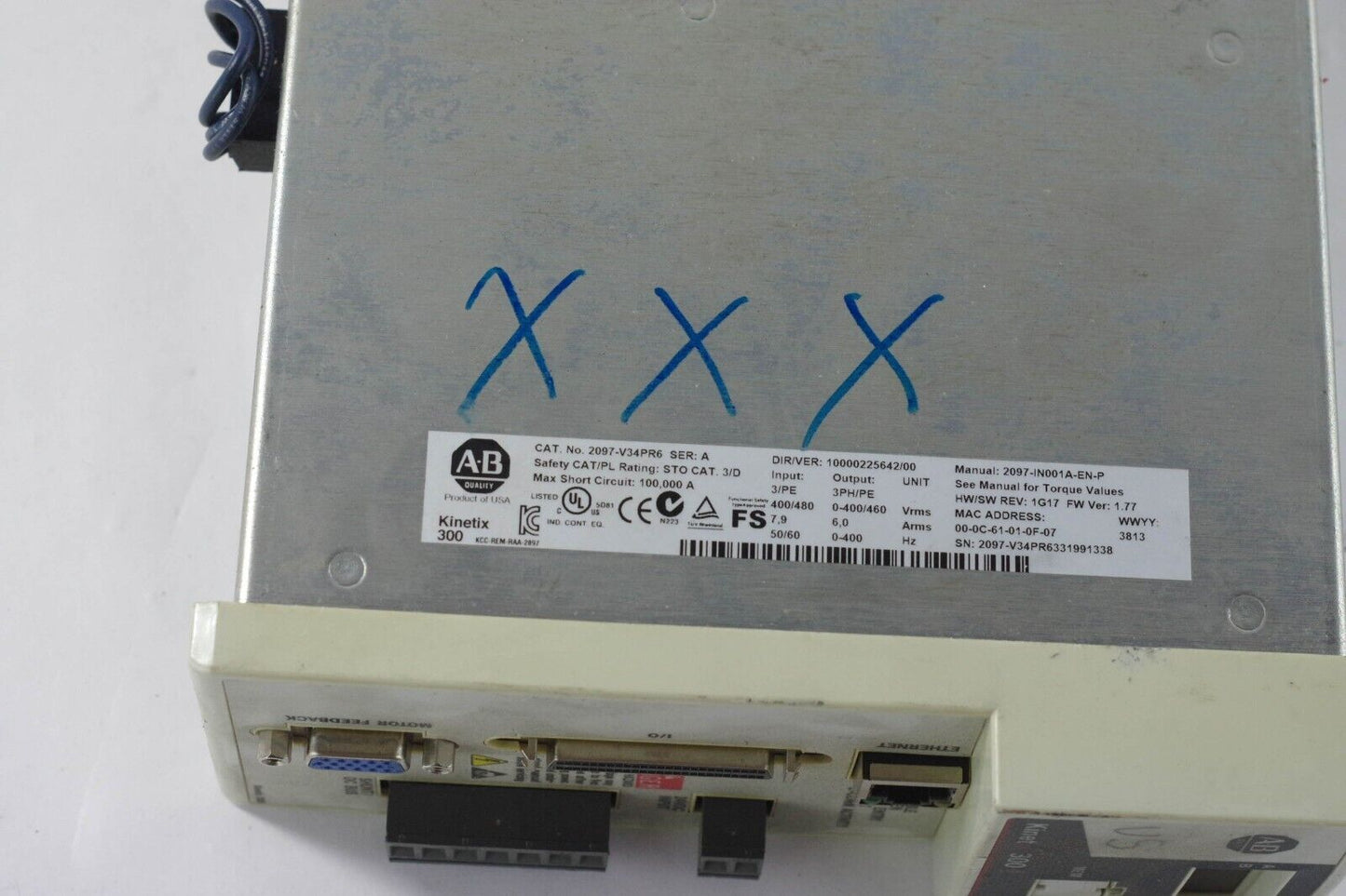 Allen Bradley 2097-V34PR6 /A Kinetix 300 Servo Drive - FOR PARTS Repair