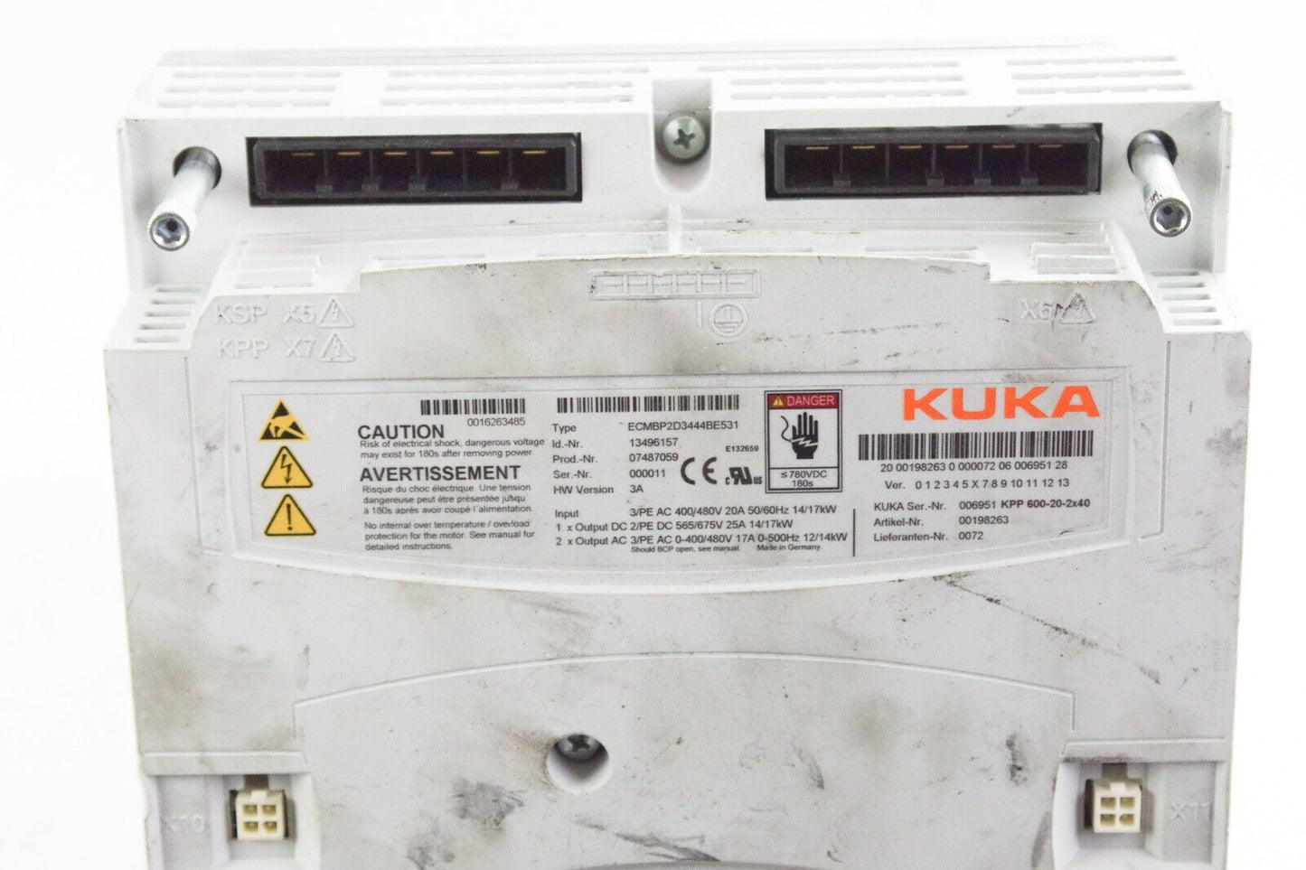 Kuka ECMBP2D3444BE531 KPP 600-20-2X40 Servo Drive - For Parts / Repair